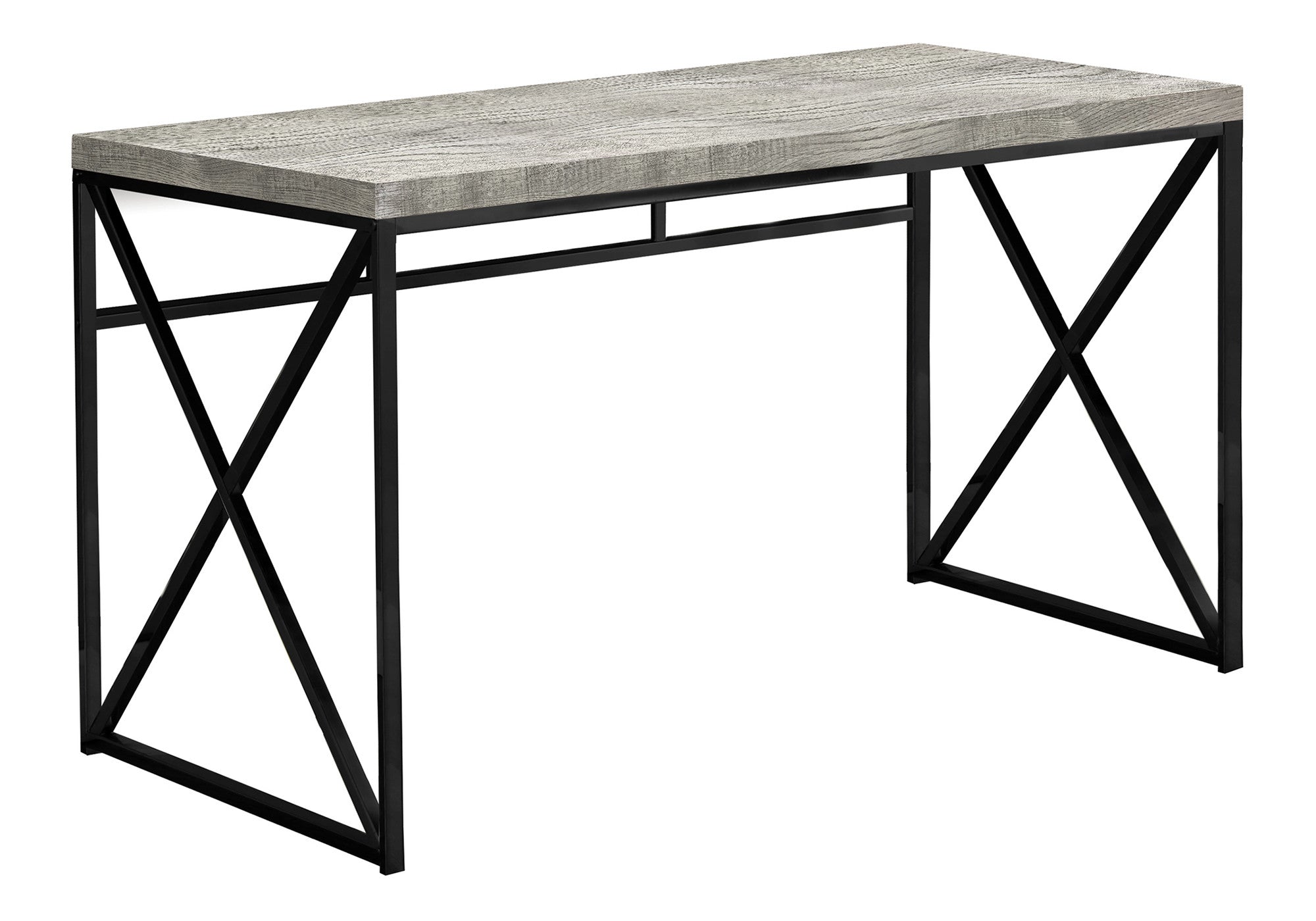 47" Gray and Black Computer Desk