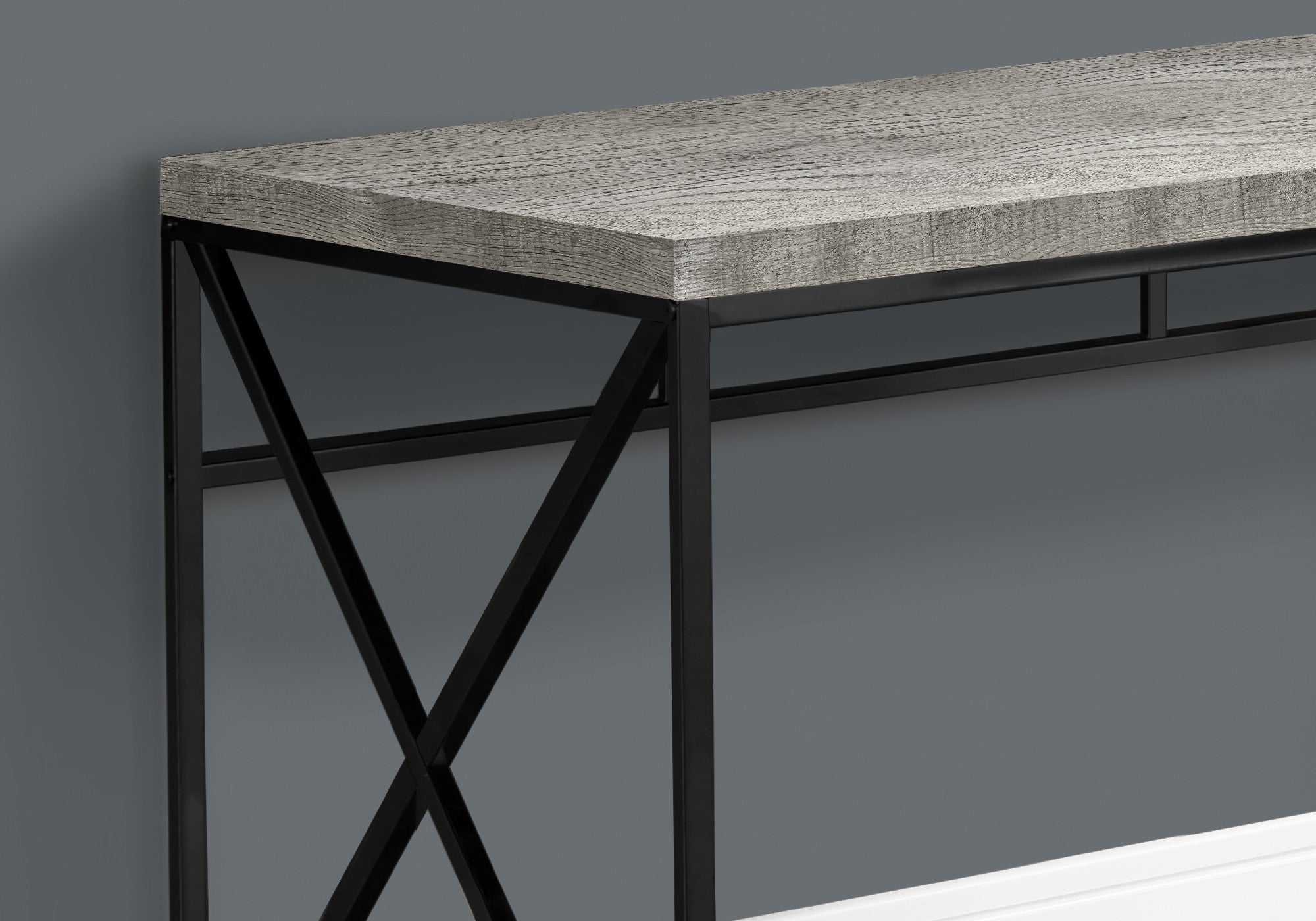 47" Gray and Black Computer Desk