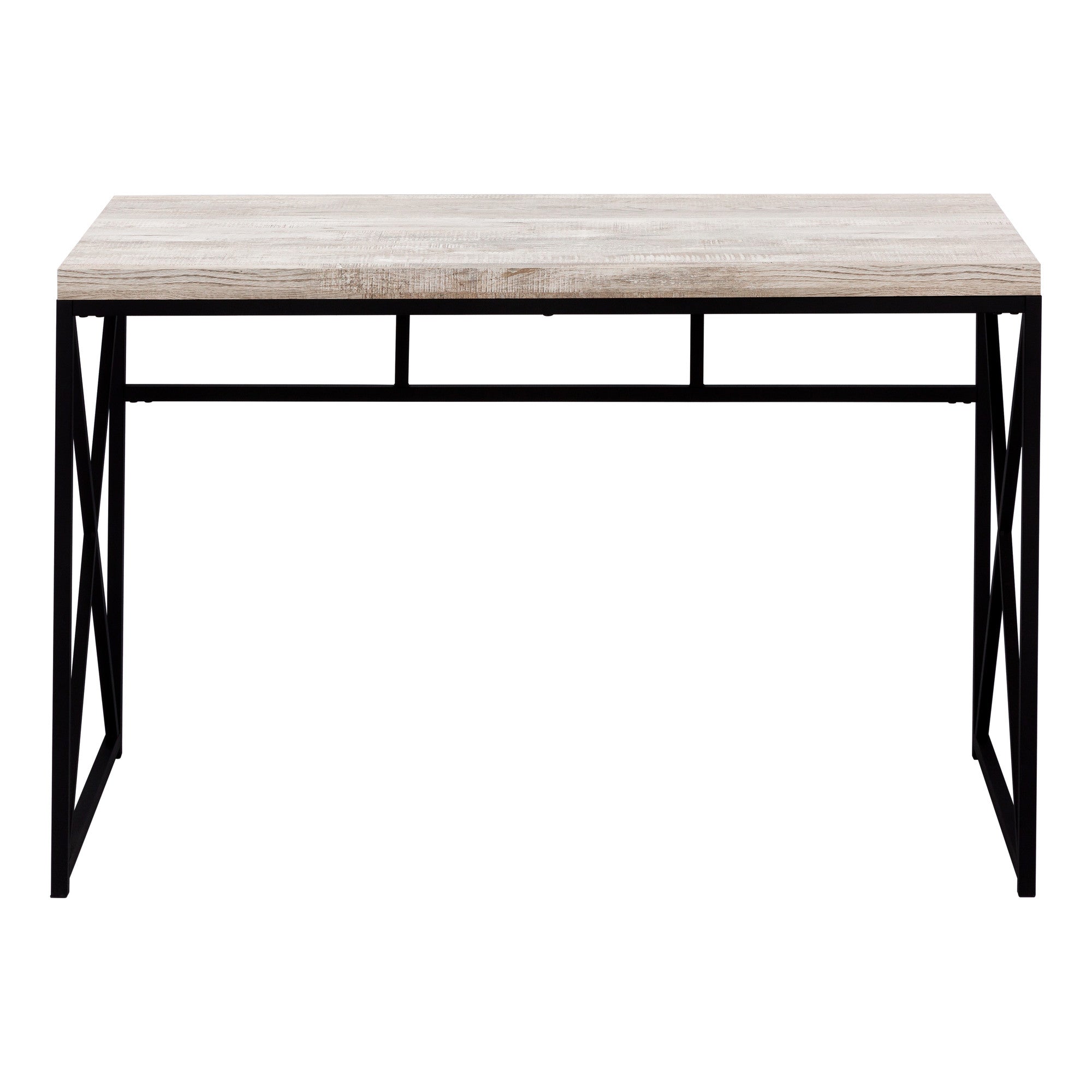 47" Taupe and Black Computer Desk