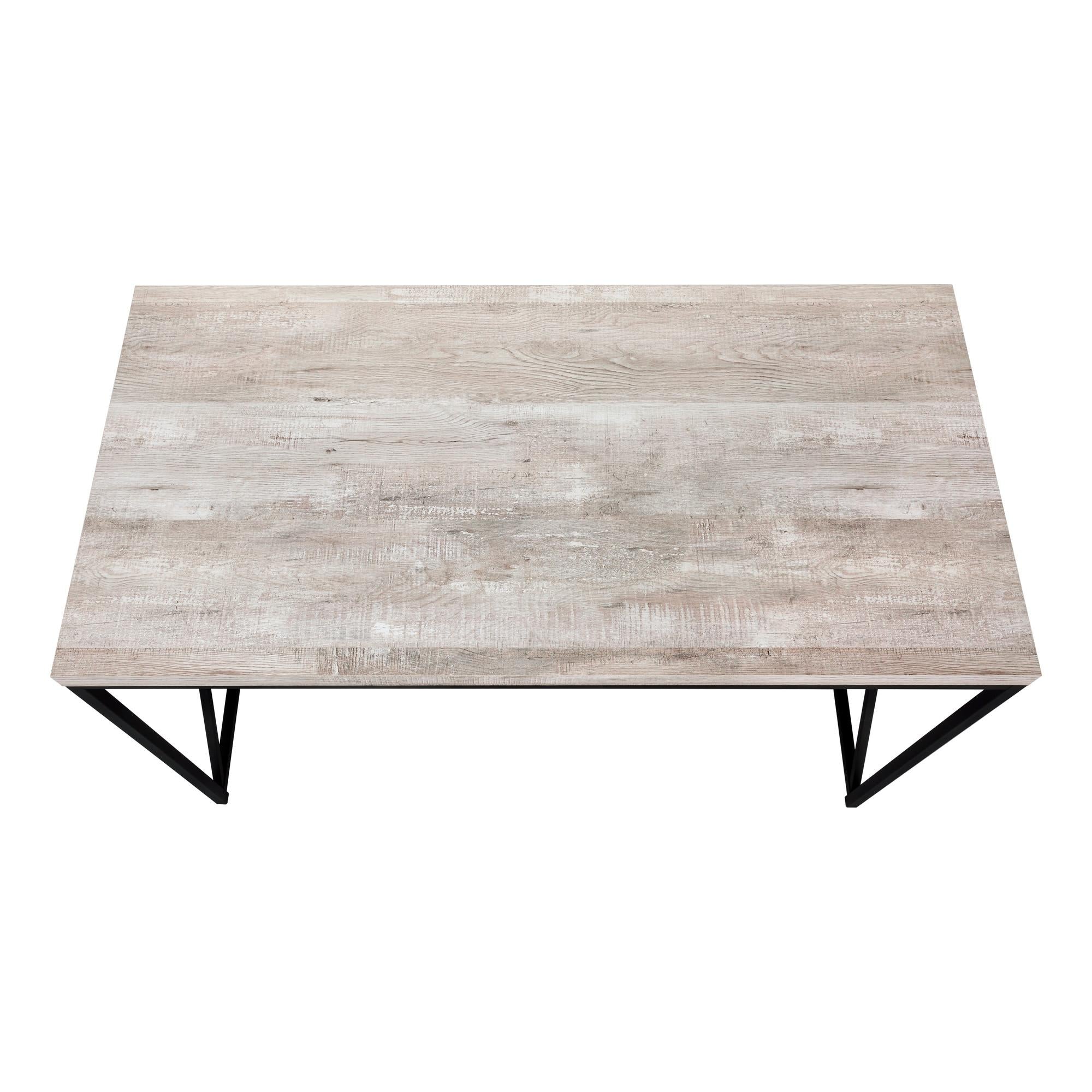 47" Taupe and Black Computer Desk