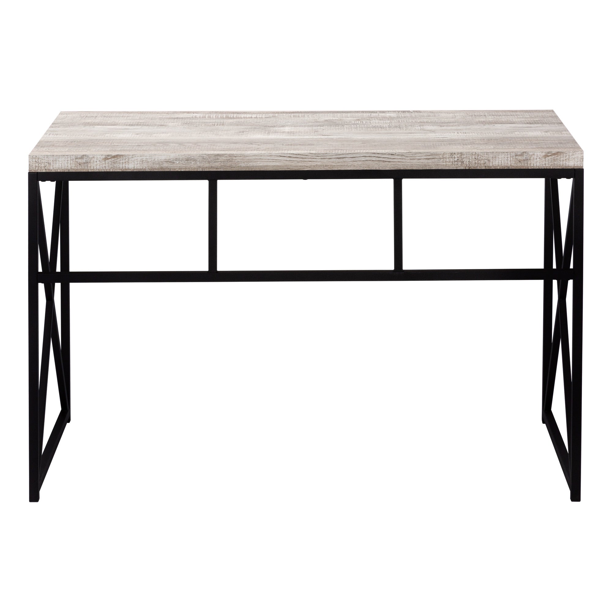 47" Taupe and Black Computer Desk