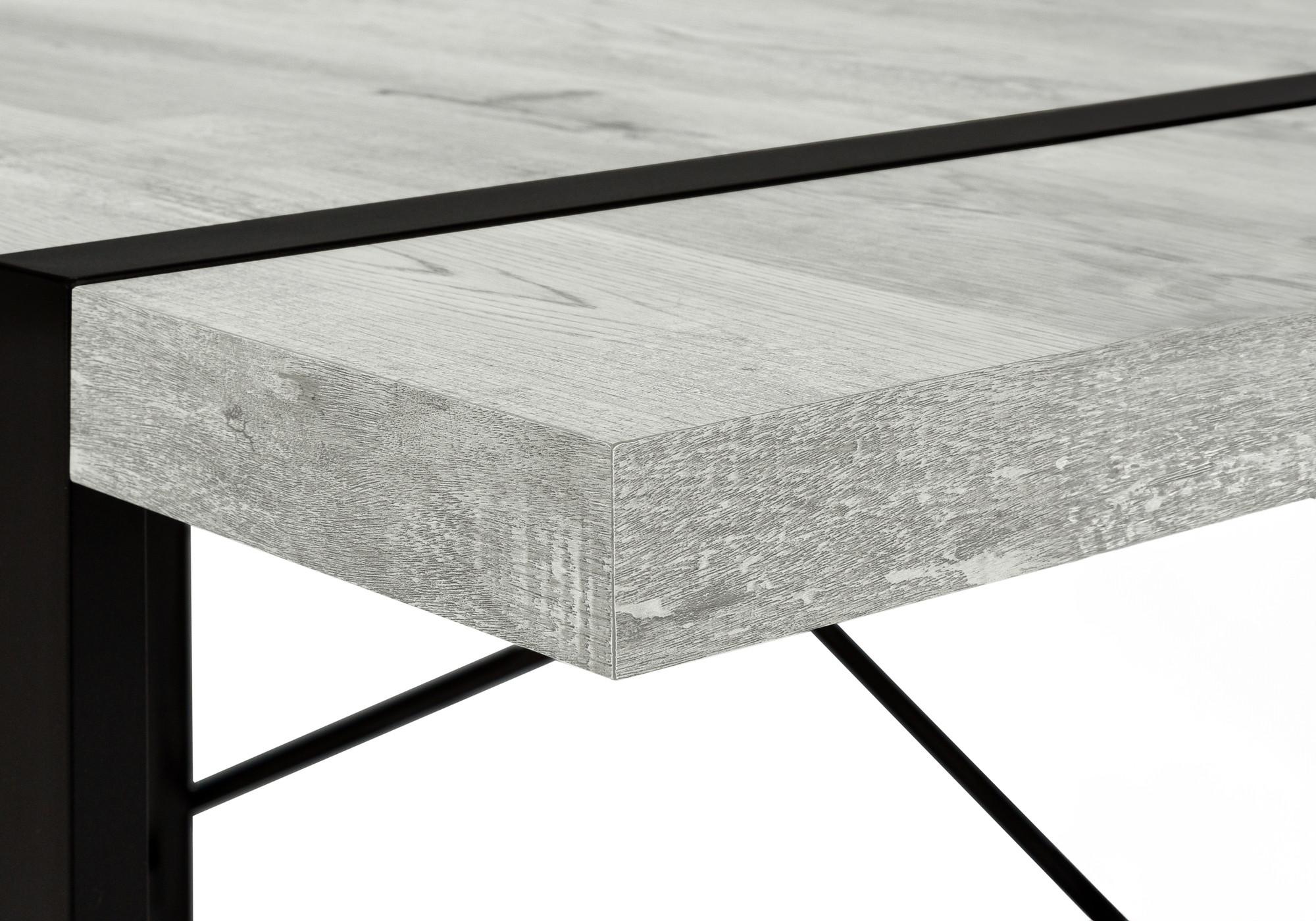 49" Gray and Black Computer Desk