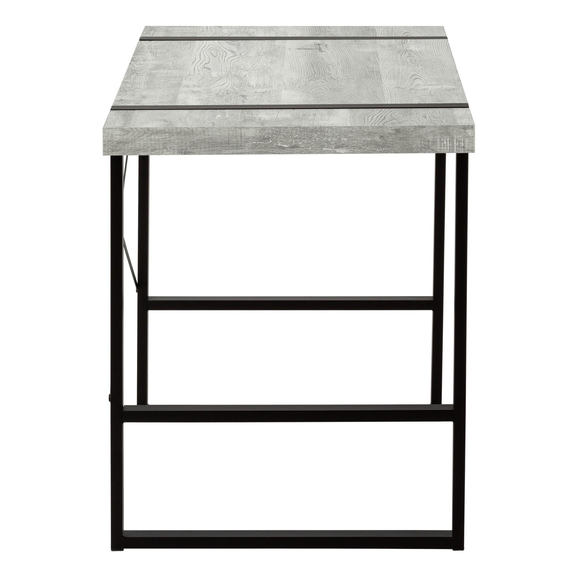 49" Gray and Black Computer Desk