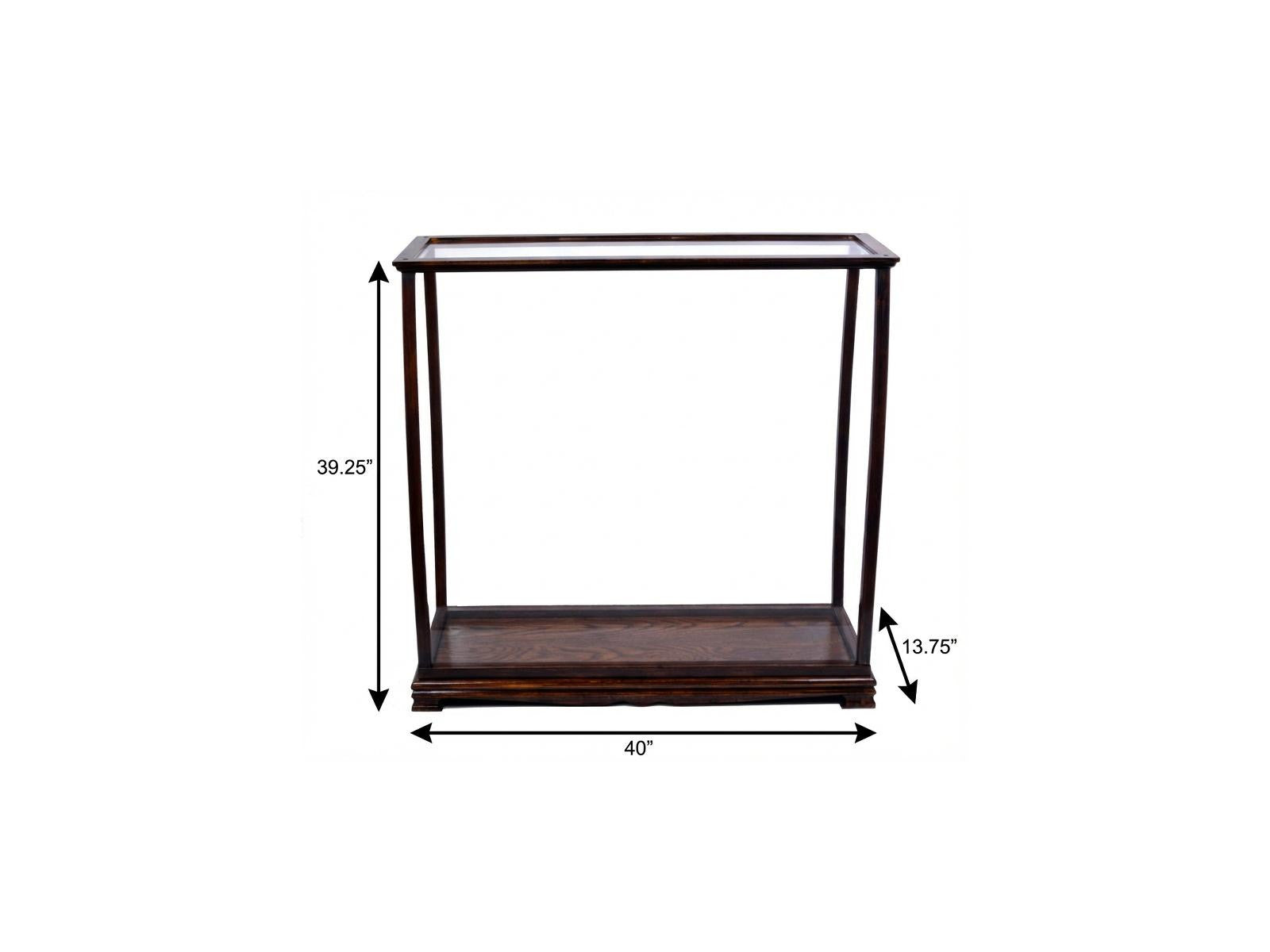 14" Silver And Clear Glass Standard Display Stand