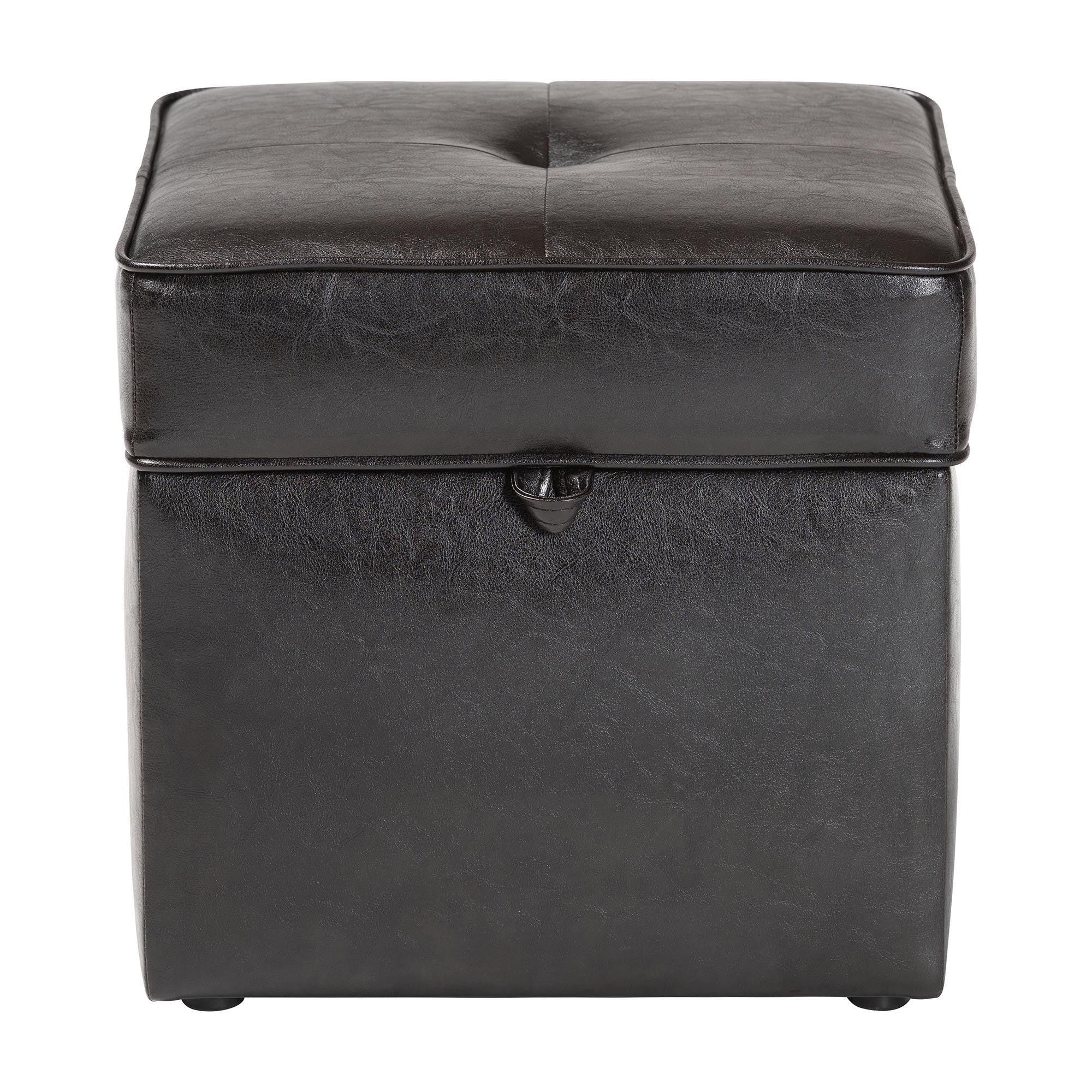 Baxton Studio Sydney Brown Modern Ottoman - Storage Ottoman