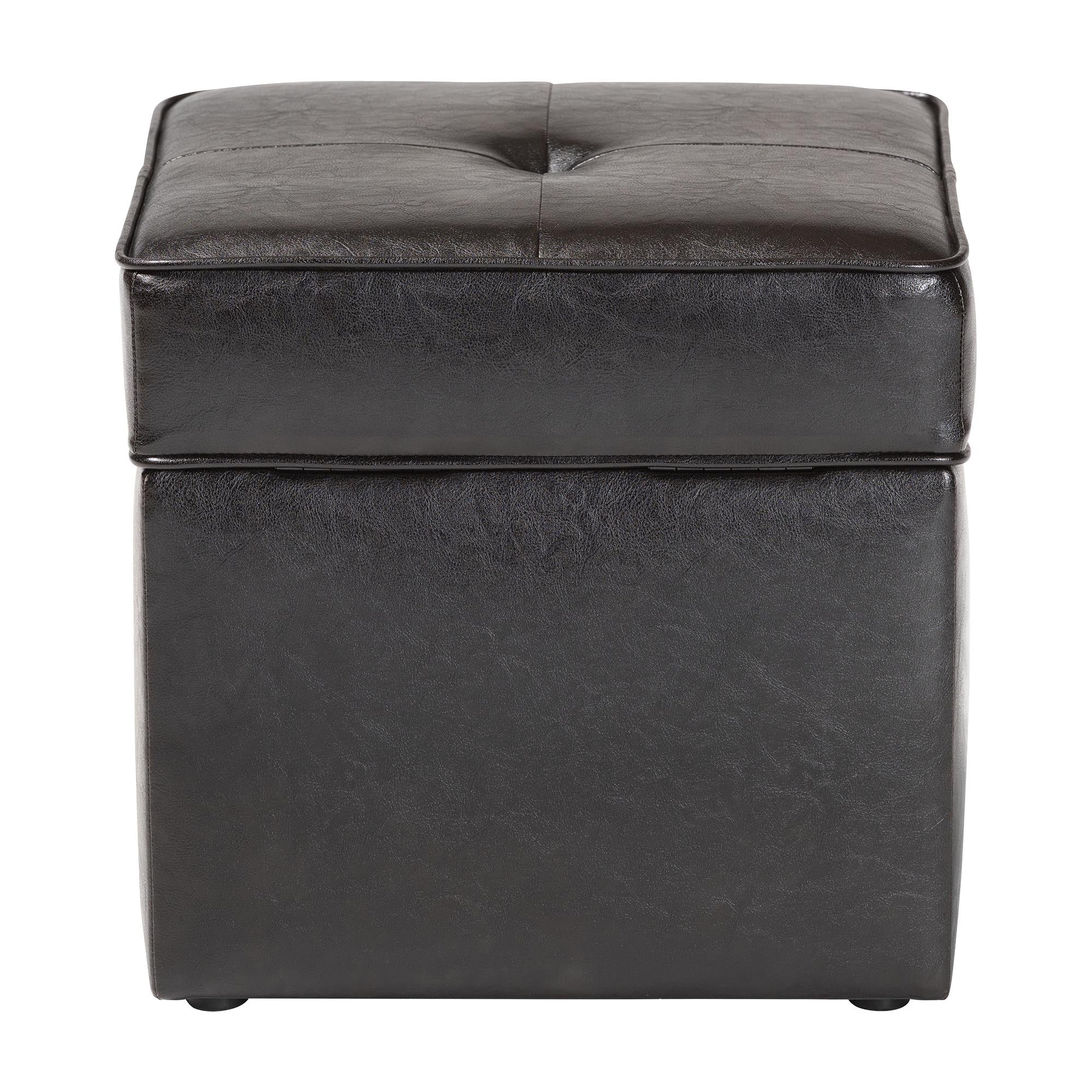 Baxton Studio Sydney Brown Modern Ottoman - Storage Ottoman