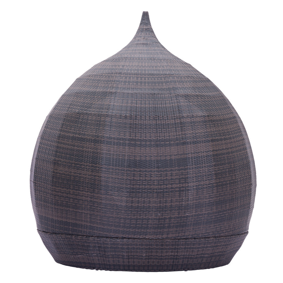 Teardrop Shaped Brown and Beige Daybed