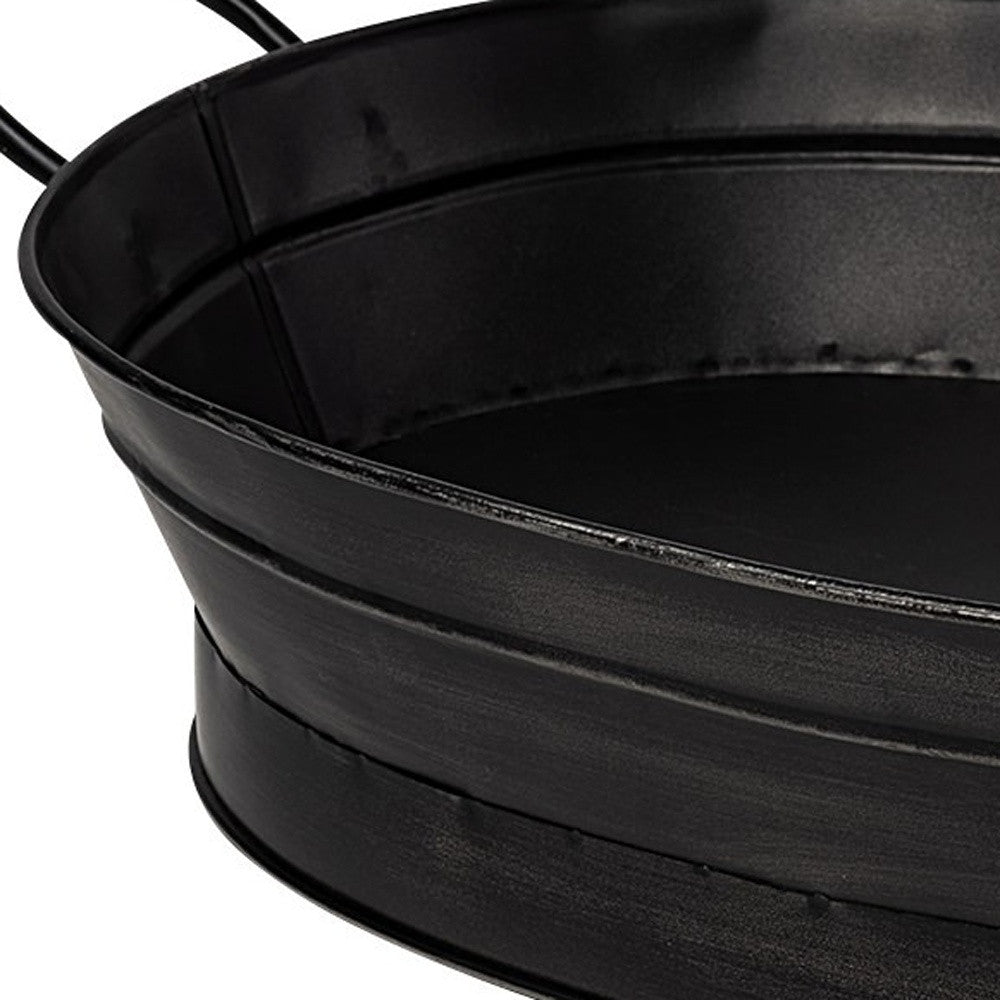 14" Black Metal Basket