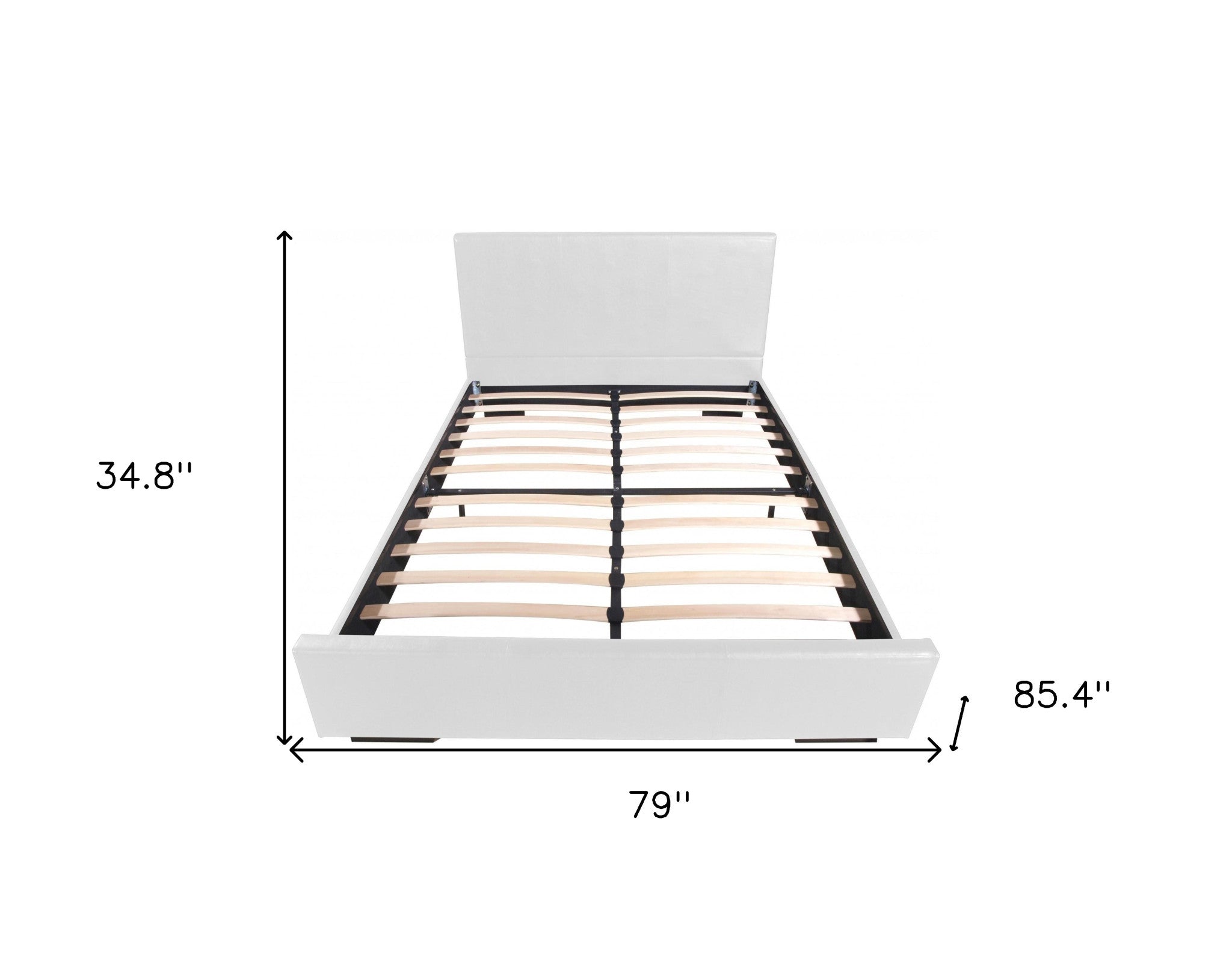 White Faux Leather King Bed Frame