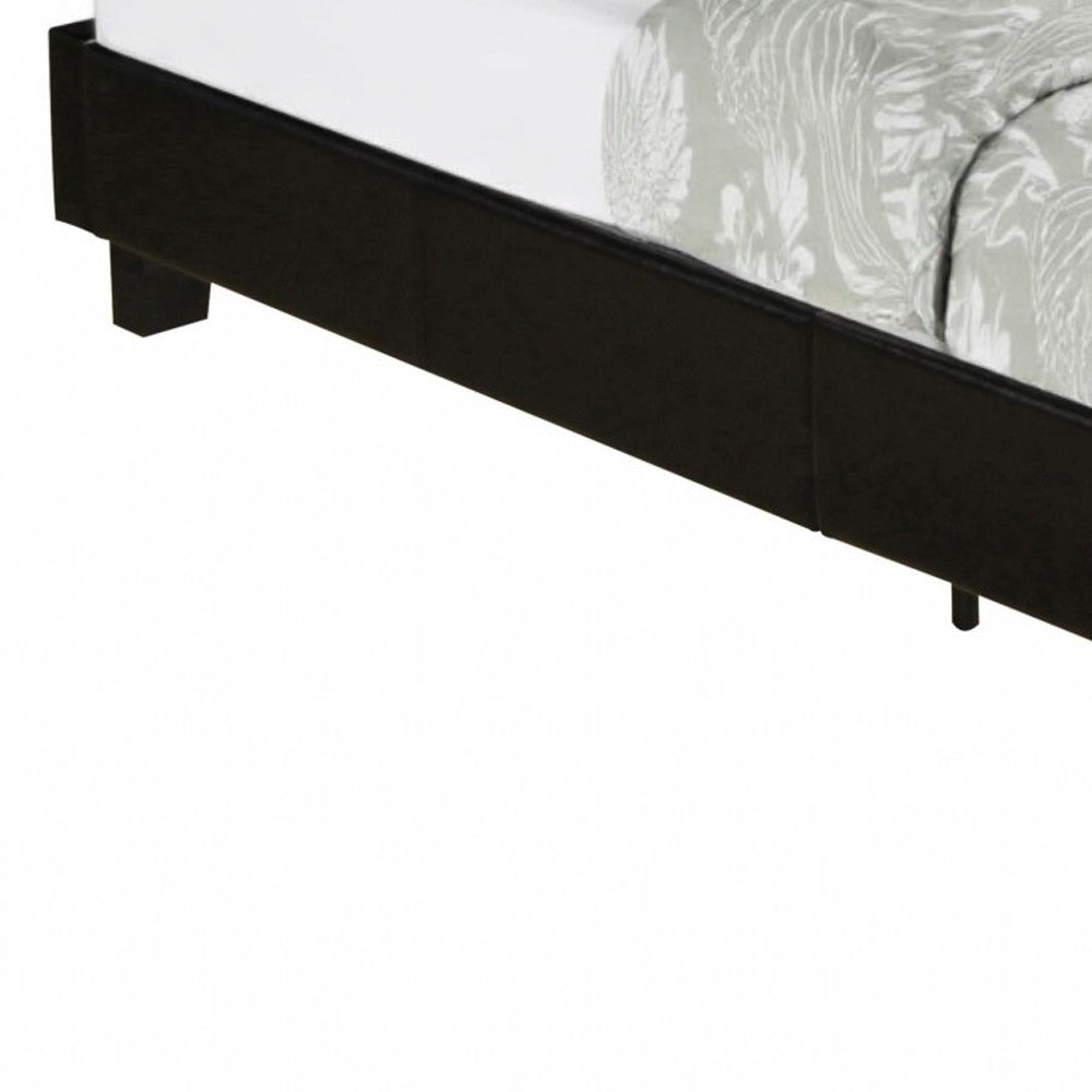 Black Faux Leather King Bed Frame
