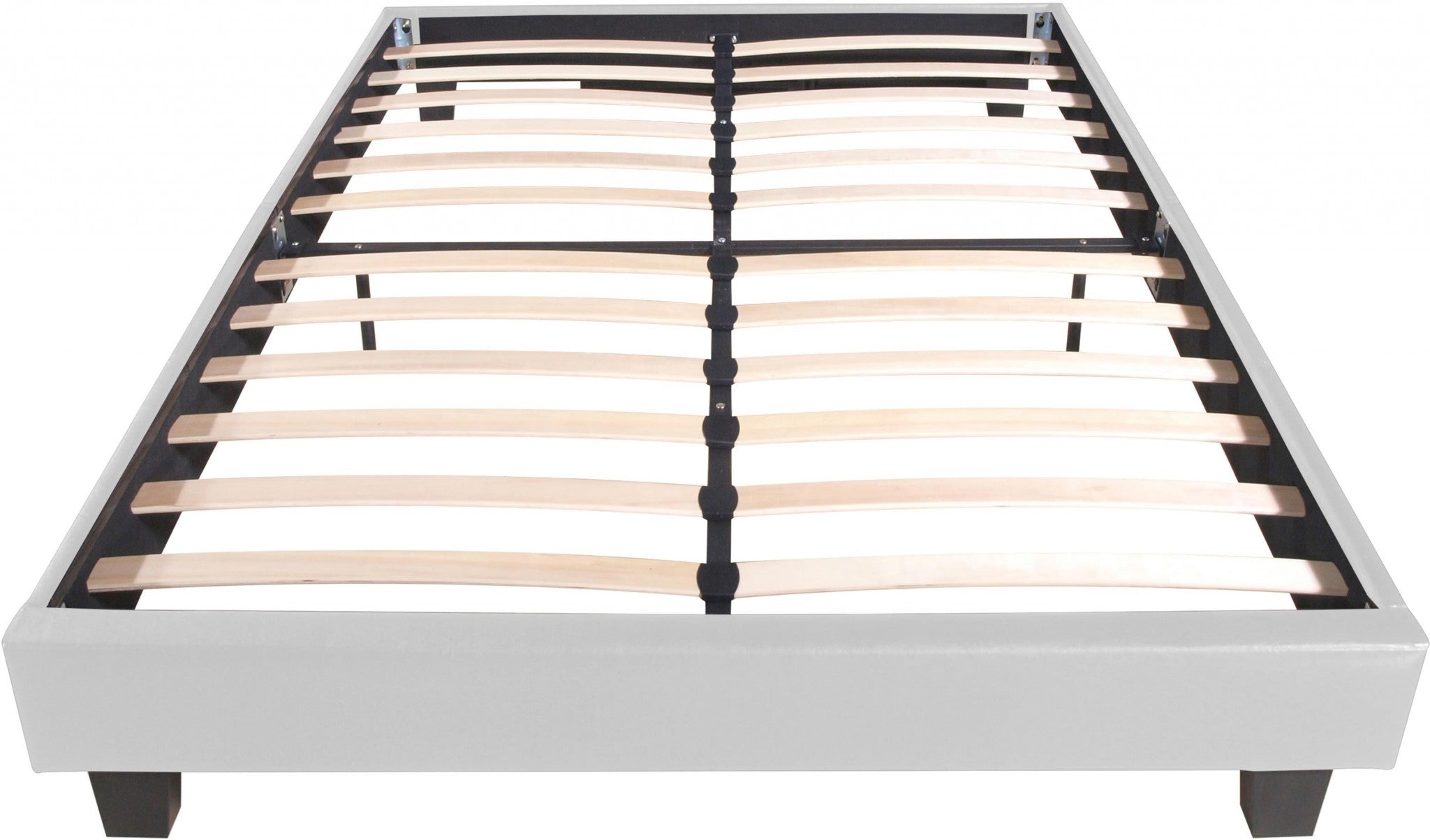 White Faux Leather King Bed Frame