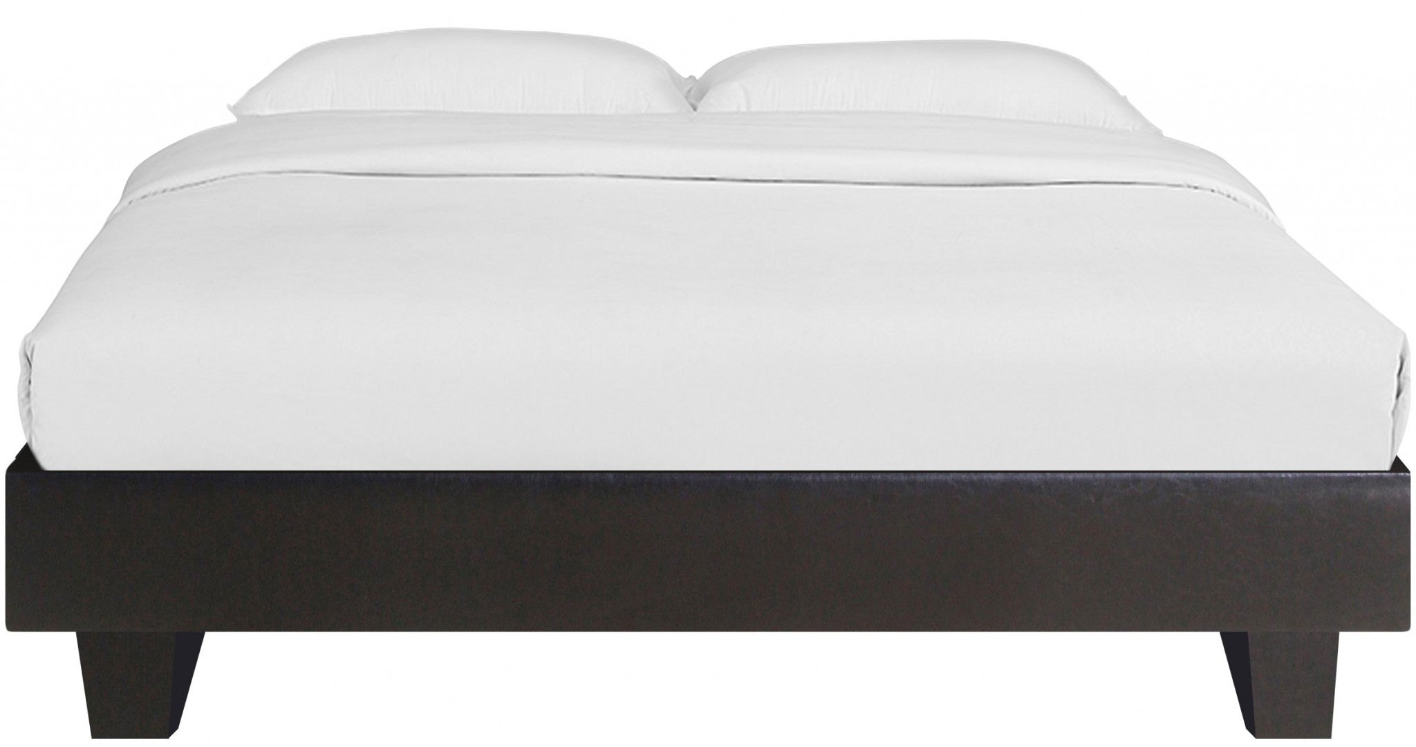 Black Wood And Linen King Bed Frame