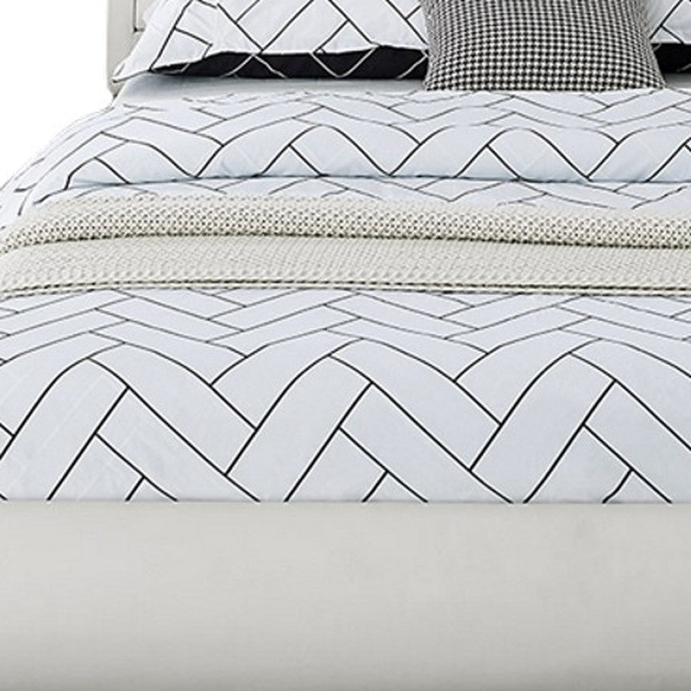 White Faux Leather King Bed Frame