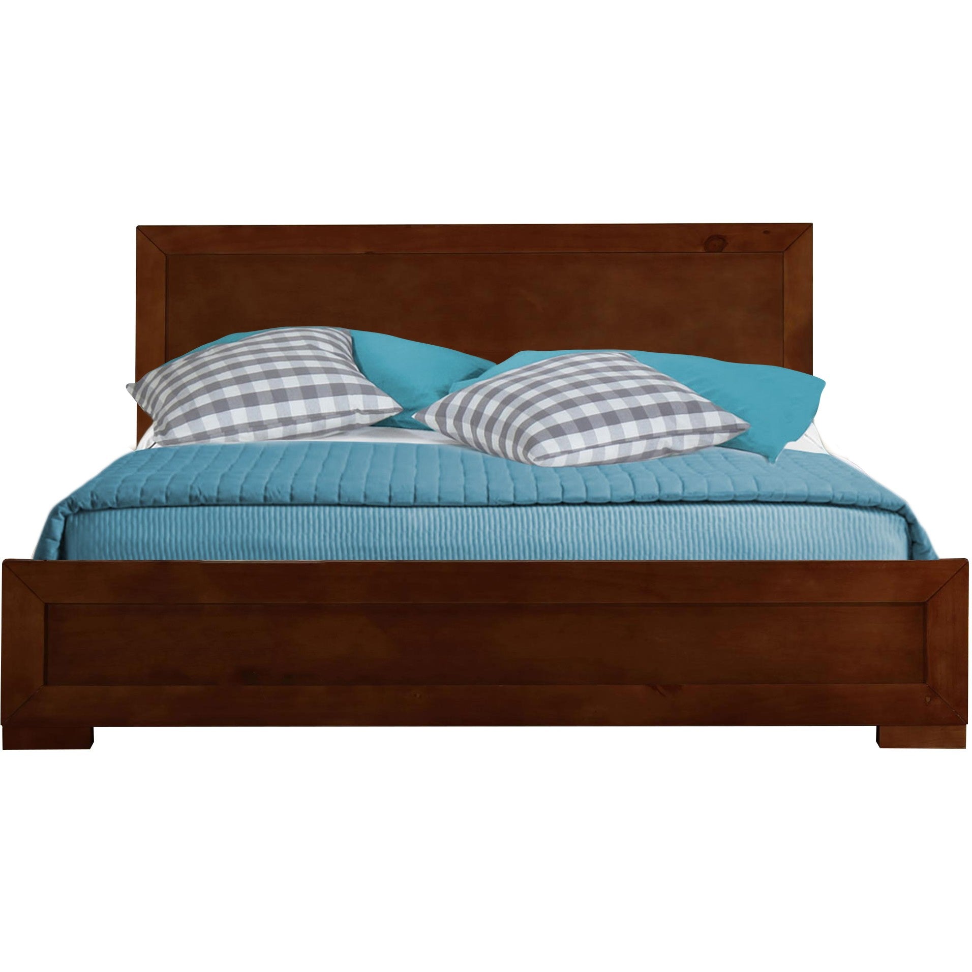 Brown Solid and Manufactured Wood Full Bed Frame