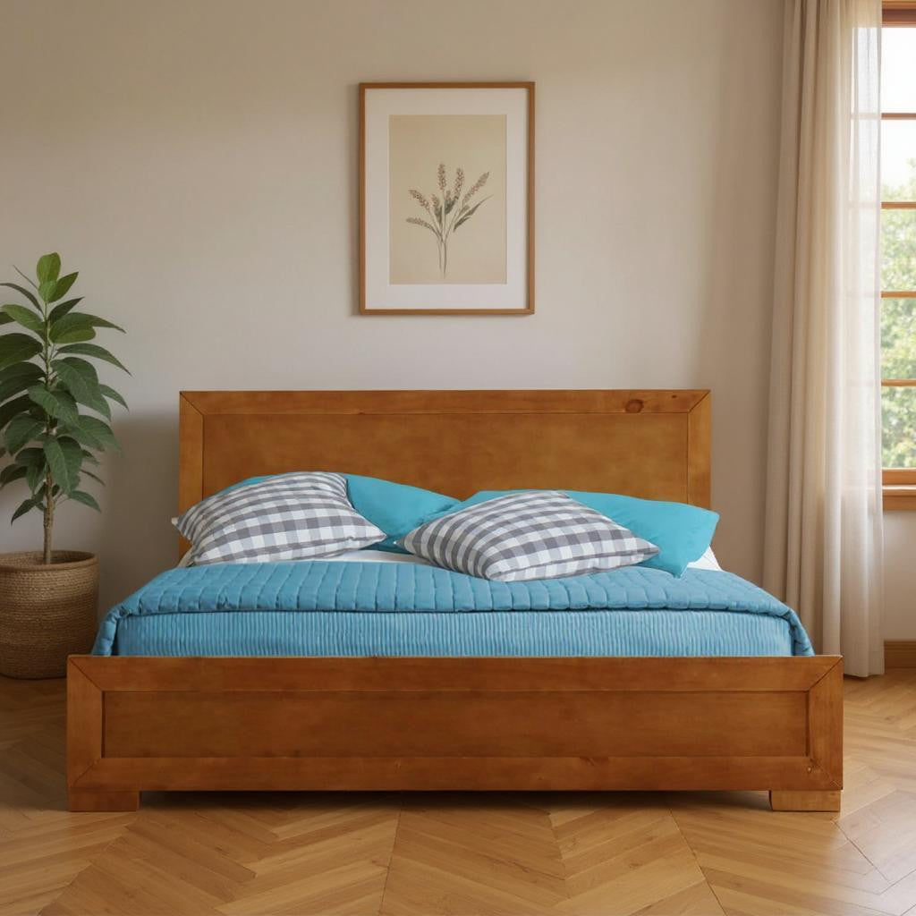 Brown Wood Twin Bed Frame