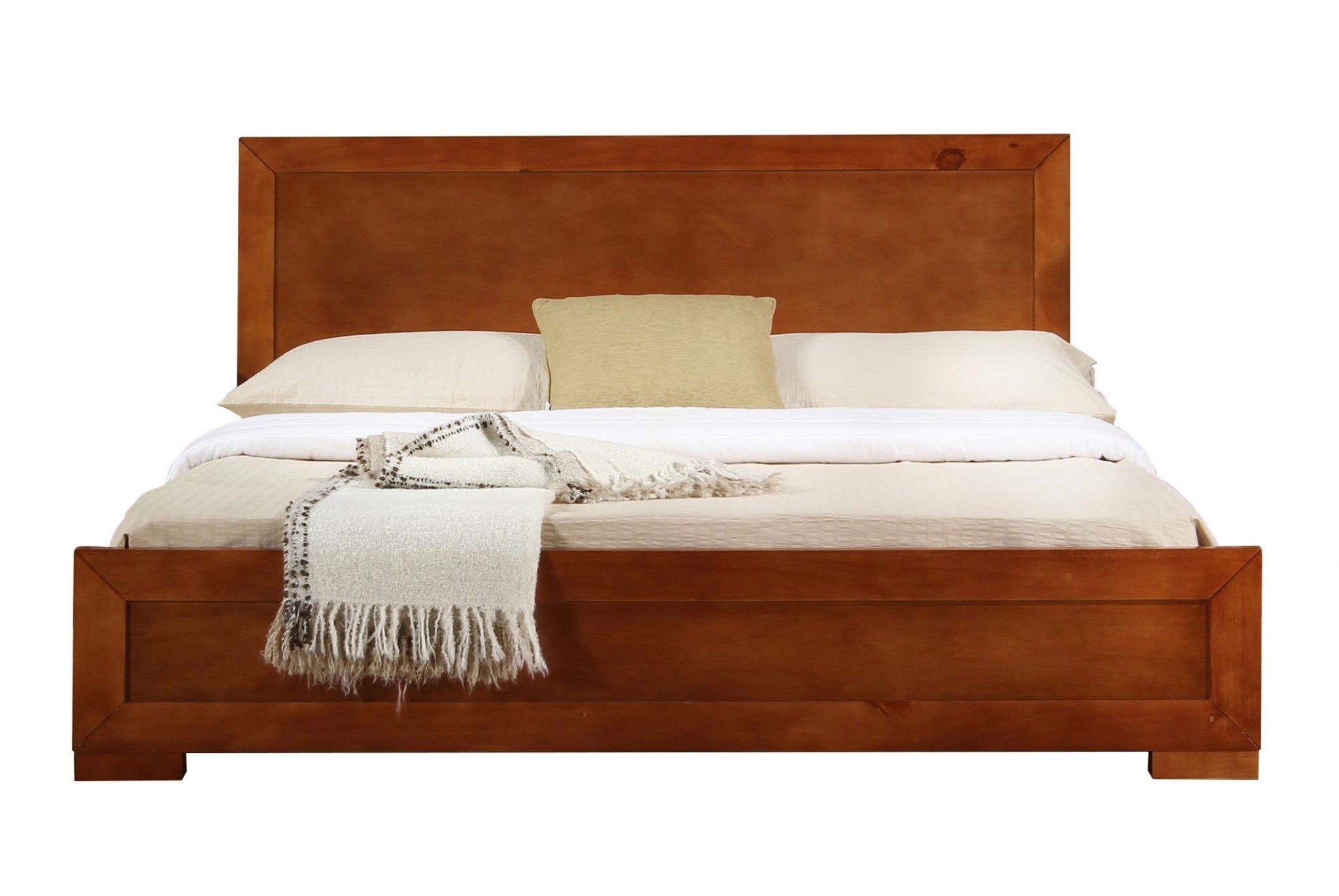 Brown Wood Full Bed Frame
