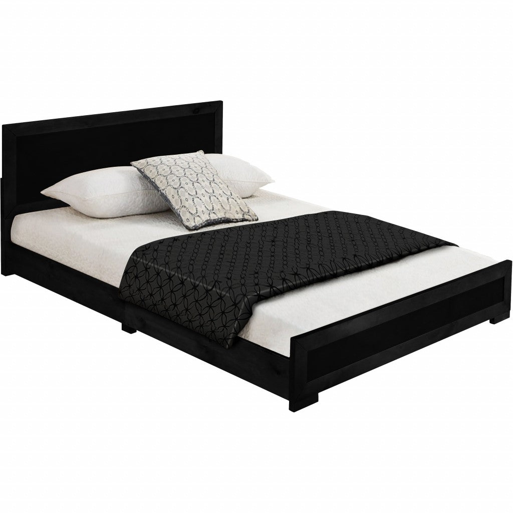 Black Wood Full Bed Frame