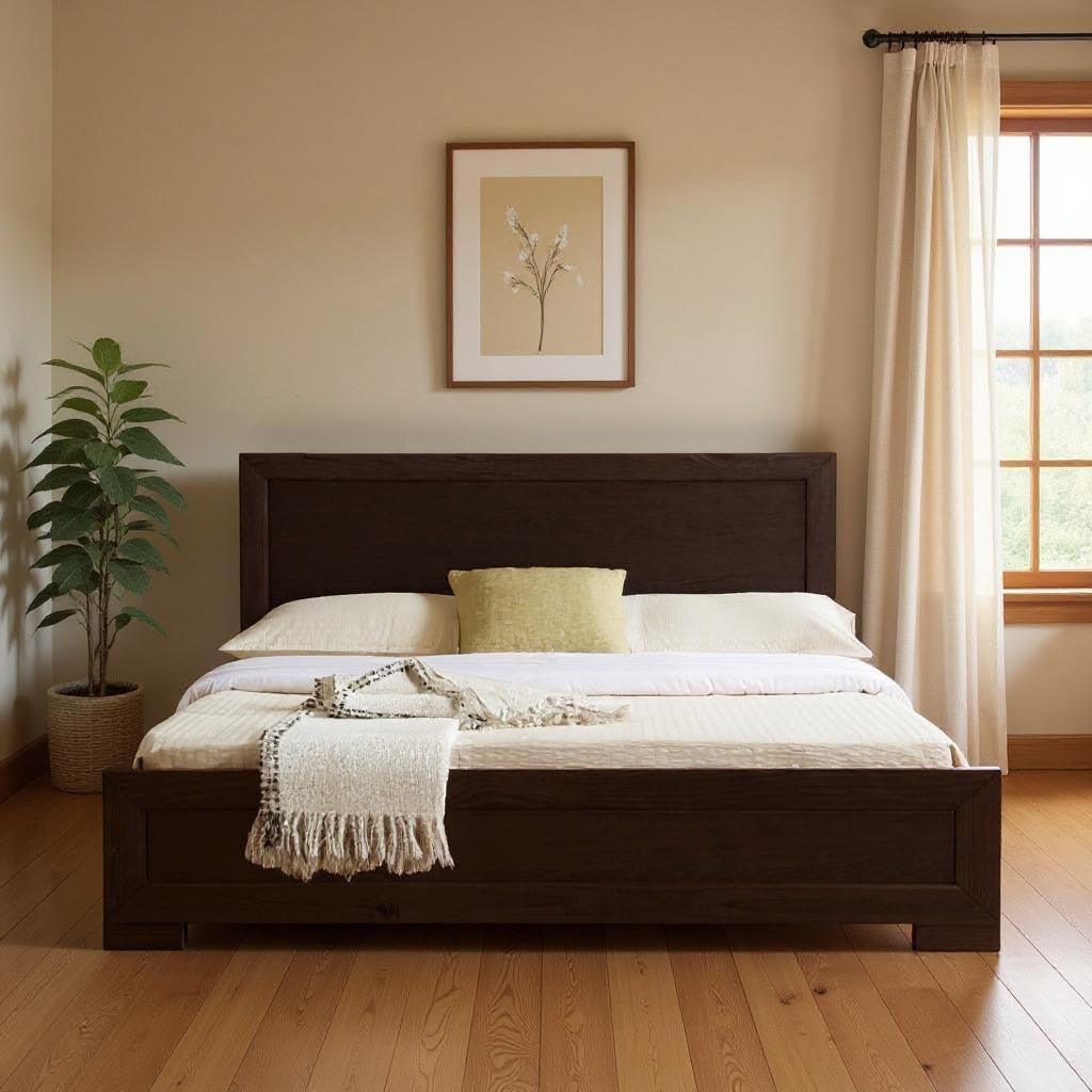 Espresso Wood Twin Platform Bed