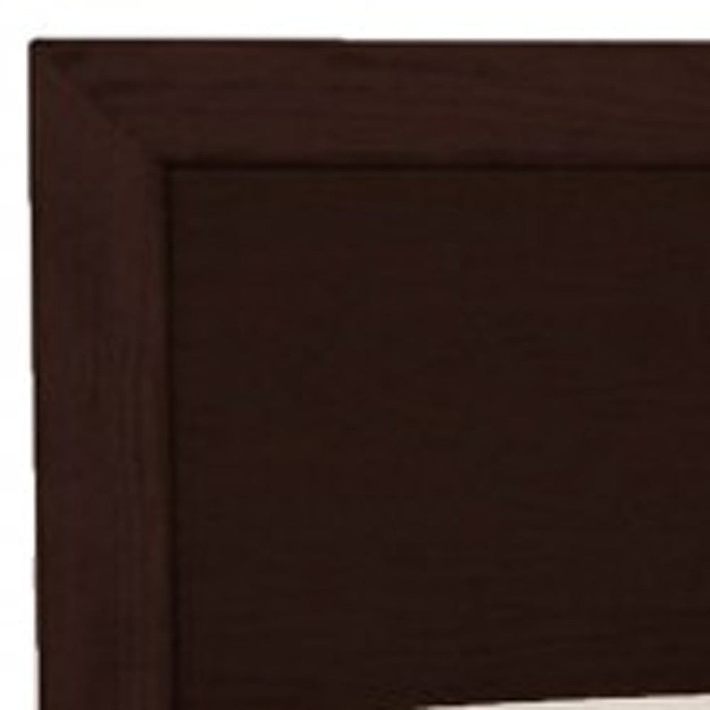 Espresso Solid and Manufactured Wood King Bed Frame