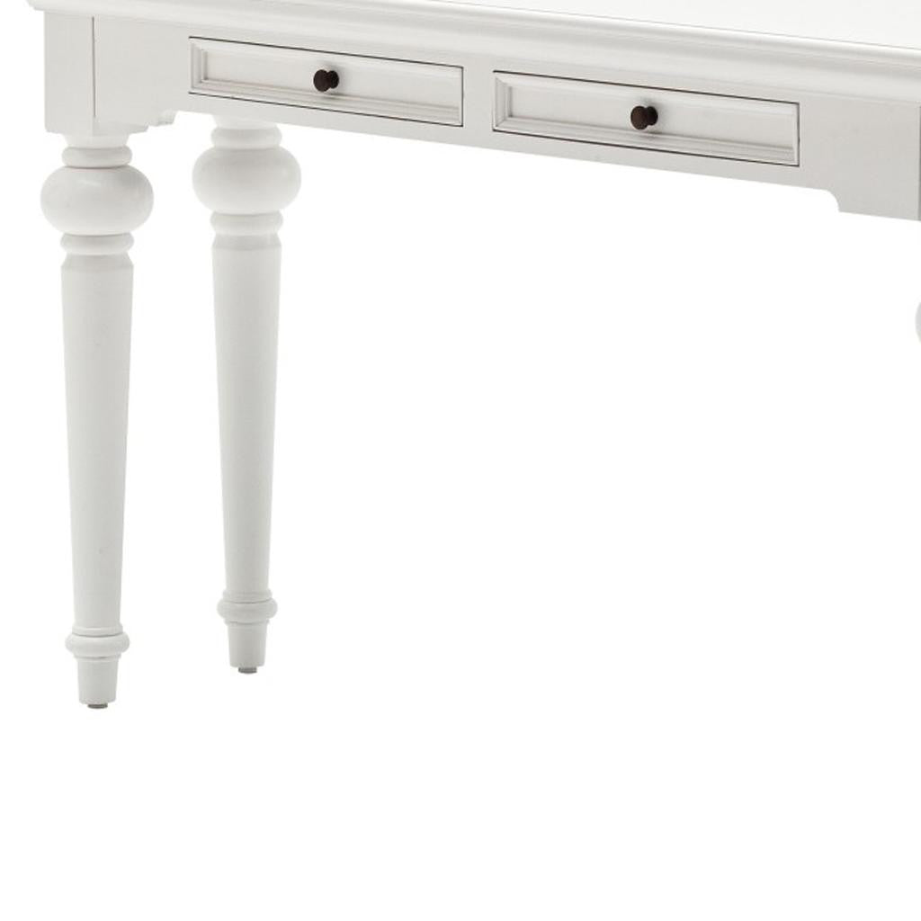 55" White Console Table With Storage