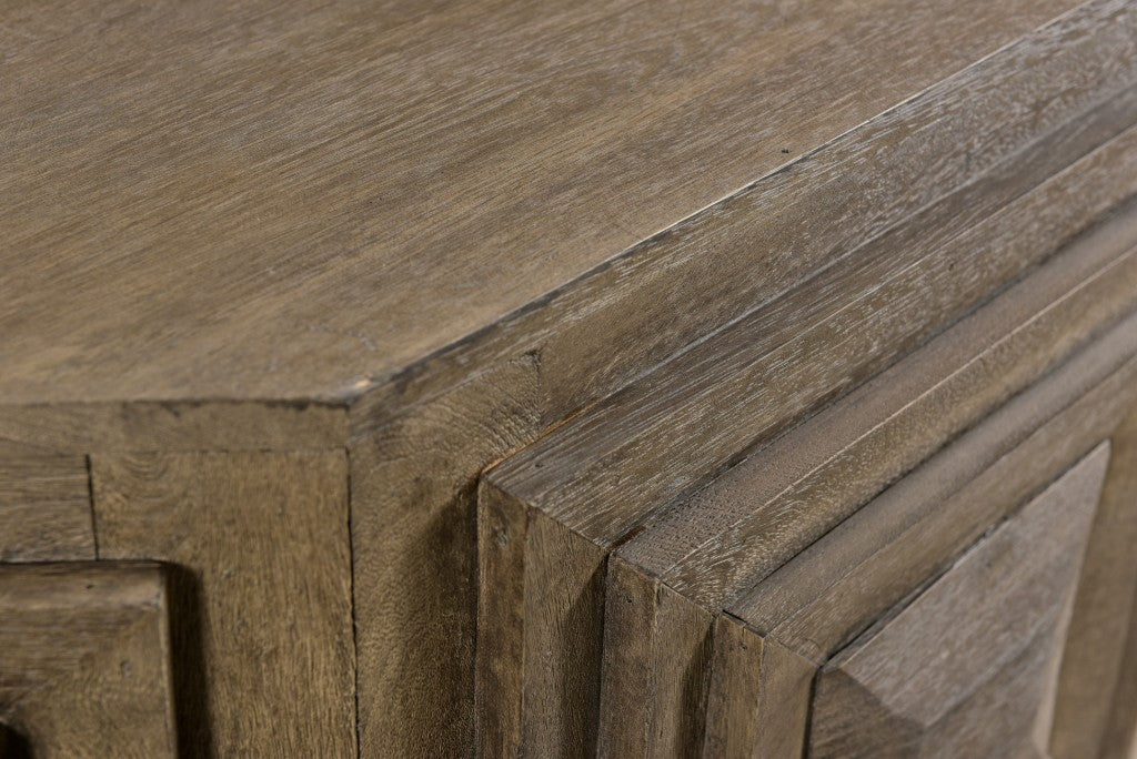 Octagonal Nested Square Carved Coffee Table