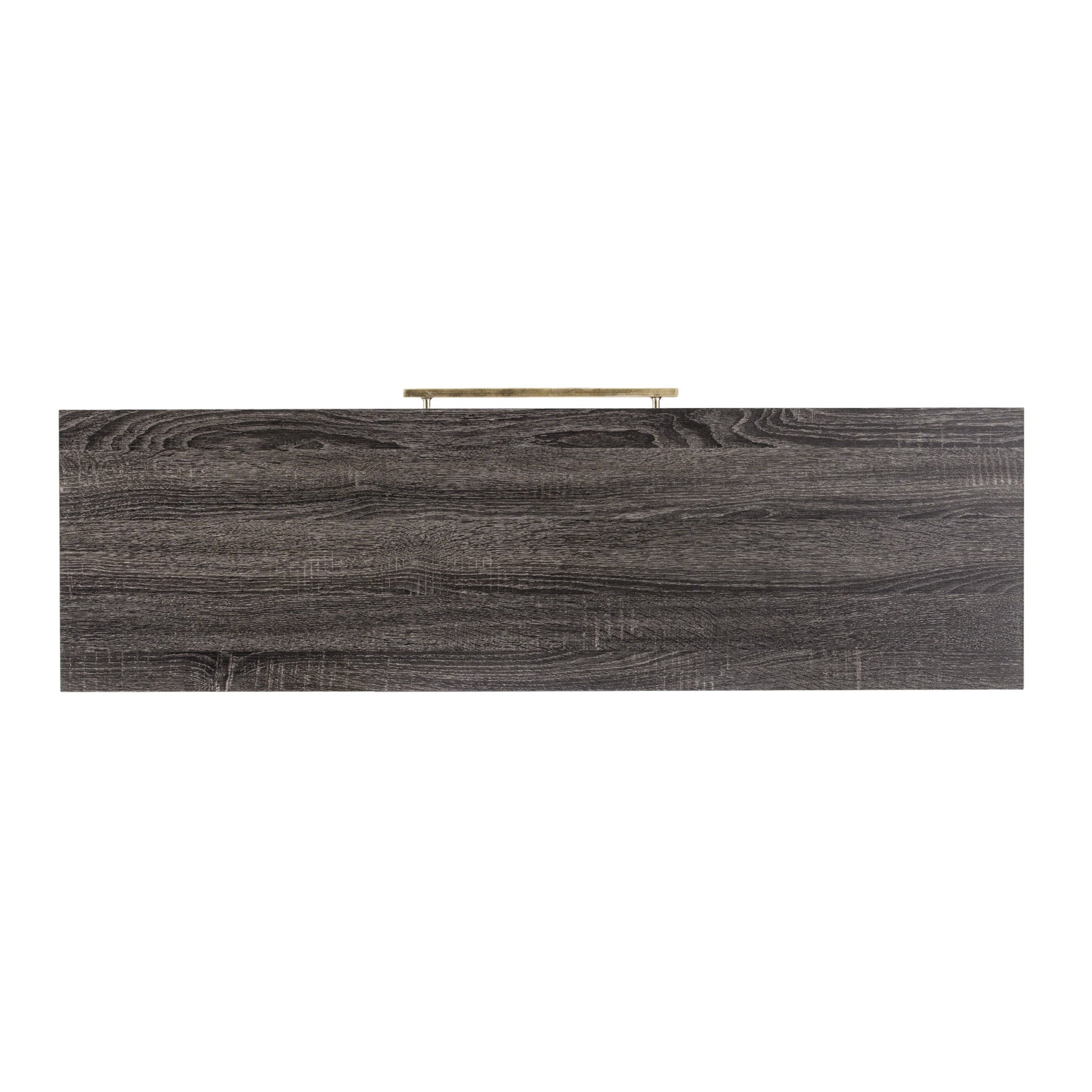 48" Gray and Gold Wood and Metal Frame Console Table With Drawer