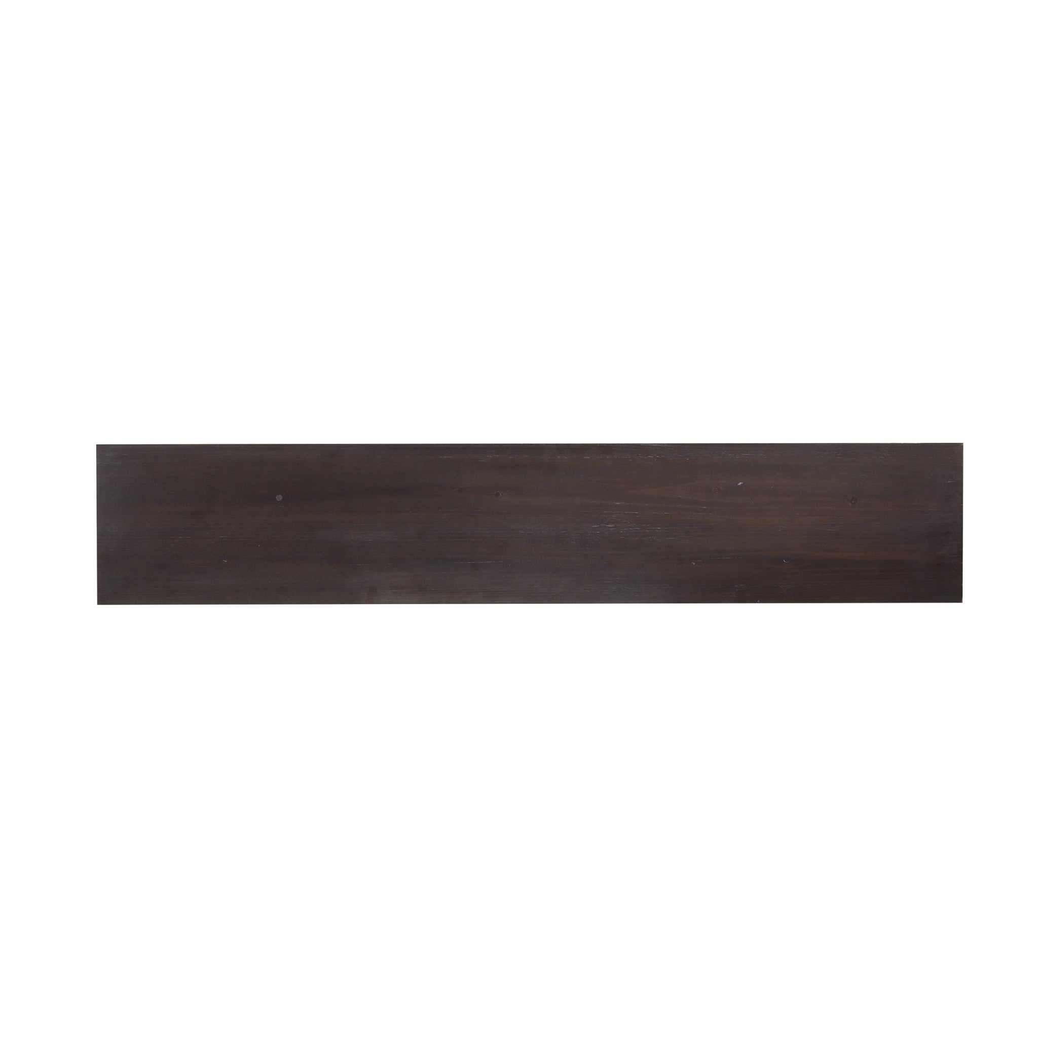 54" Espresso and Black Wood and Iron Console Table