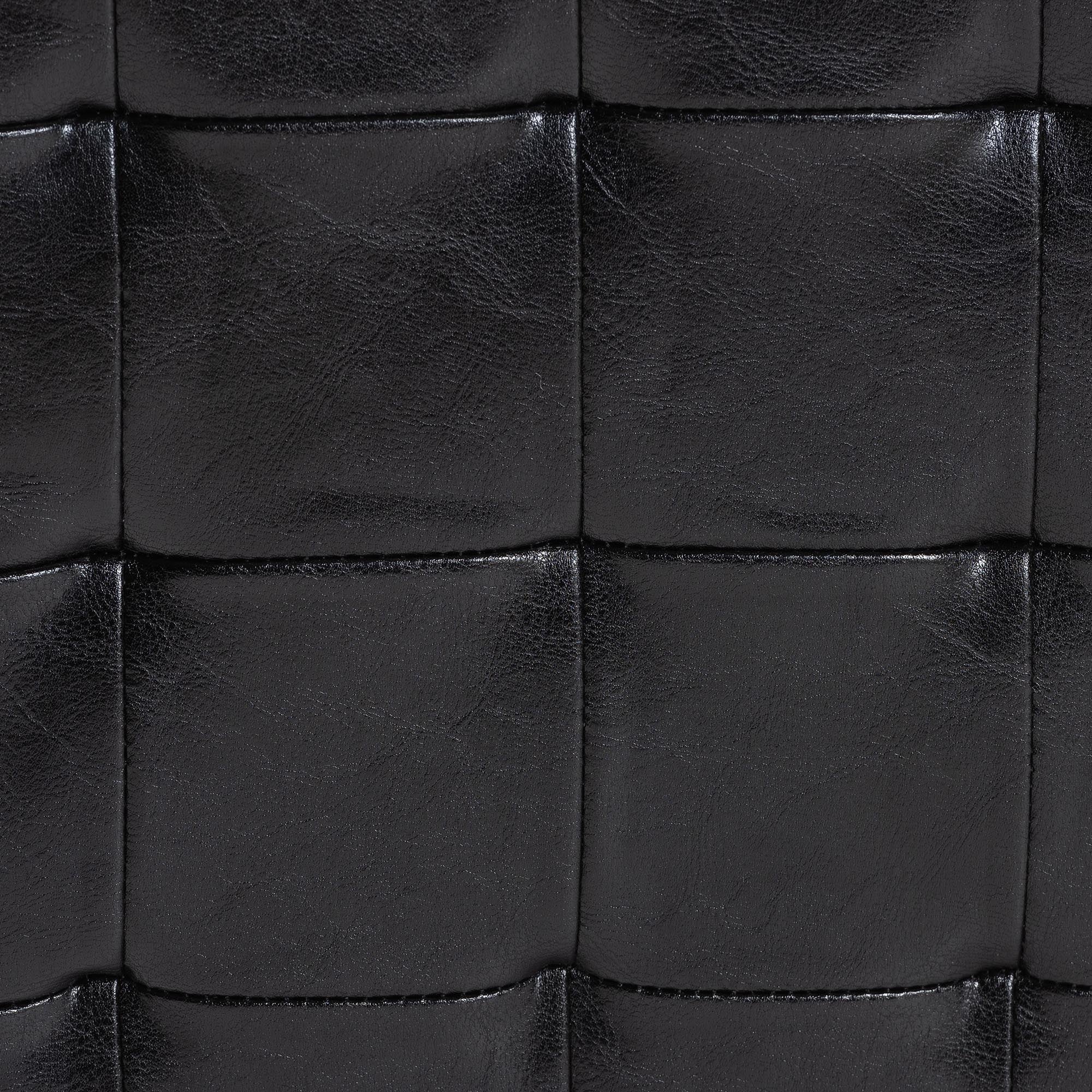 Baxton Studio Siskal Black Modern Cube Ottoman (Set of 2)