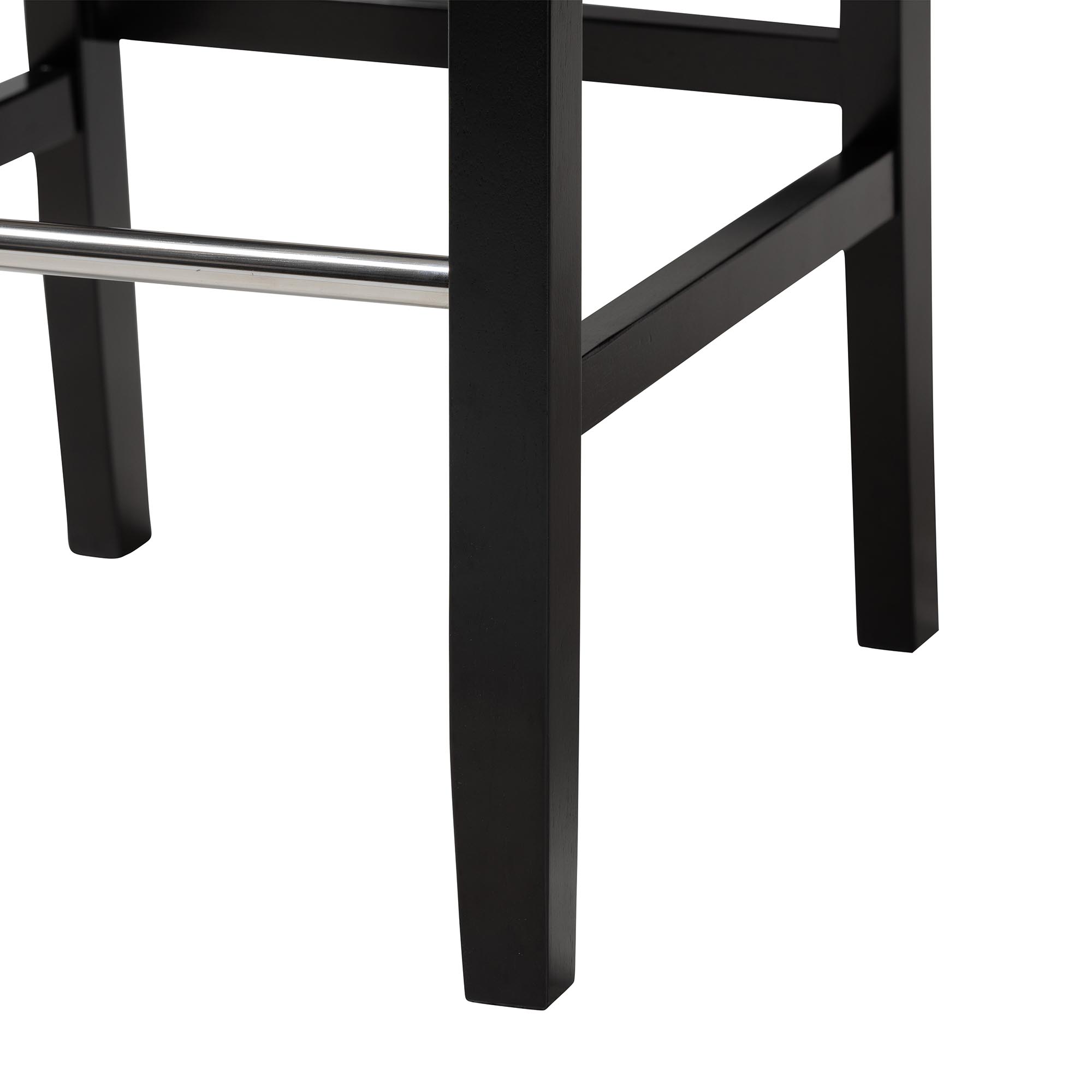 Baxton Studio Libra White Modern Bar Stool with Nail Head Trim (Set of 2)