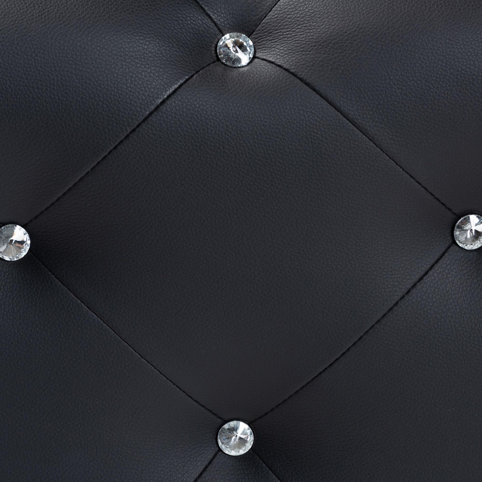 Baxton Studio Stella Crystal Tufted Black Modern Bench