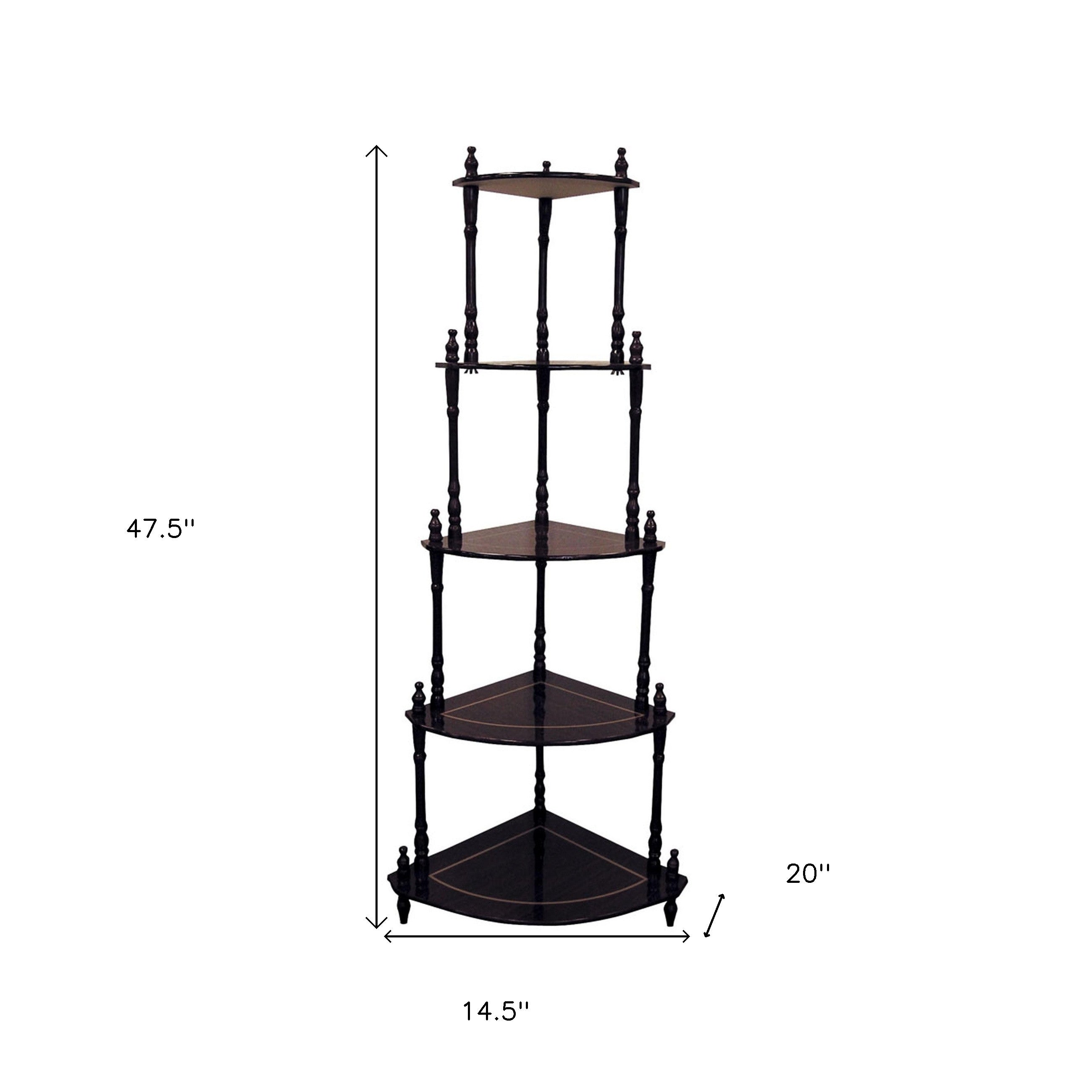 15" Five Shelves Wall-Mounted Shelving Unit