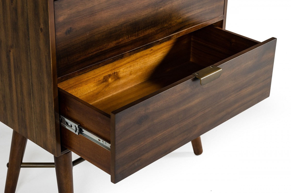 32" Acacia Solid Wood Three Drawer Chest