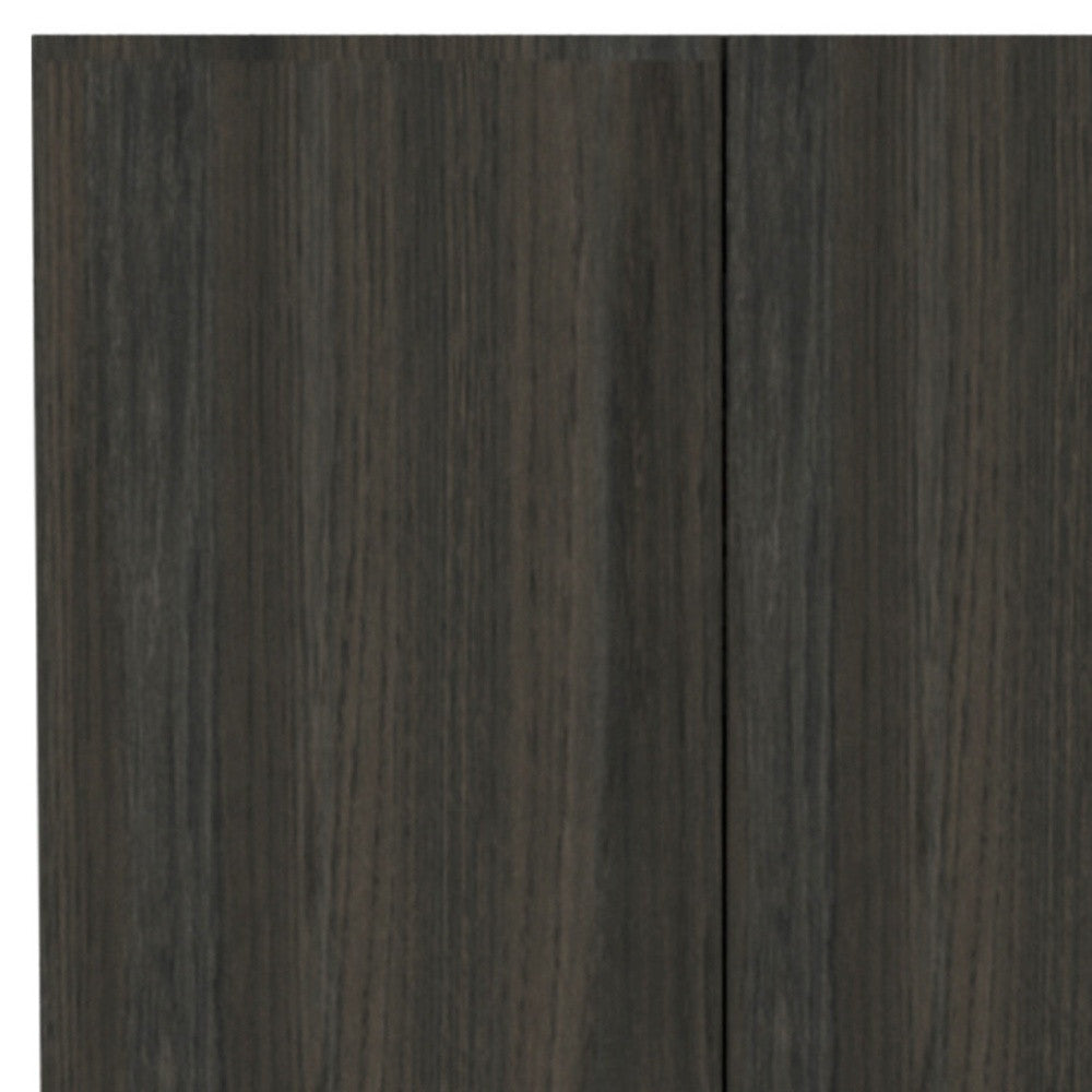 71" Dark Brown Wood Pantry Or Storage Closet