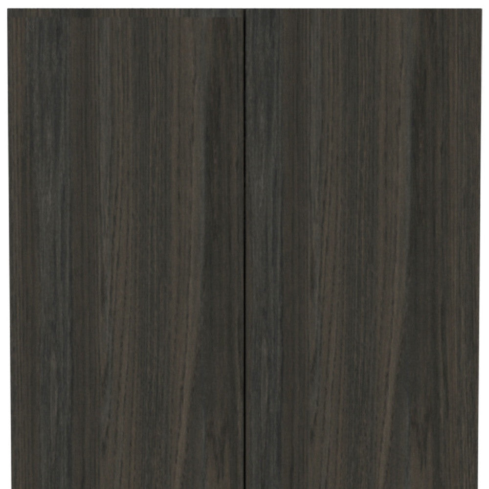 71" Dark Brown Wood Pantry Or Storage Closet
