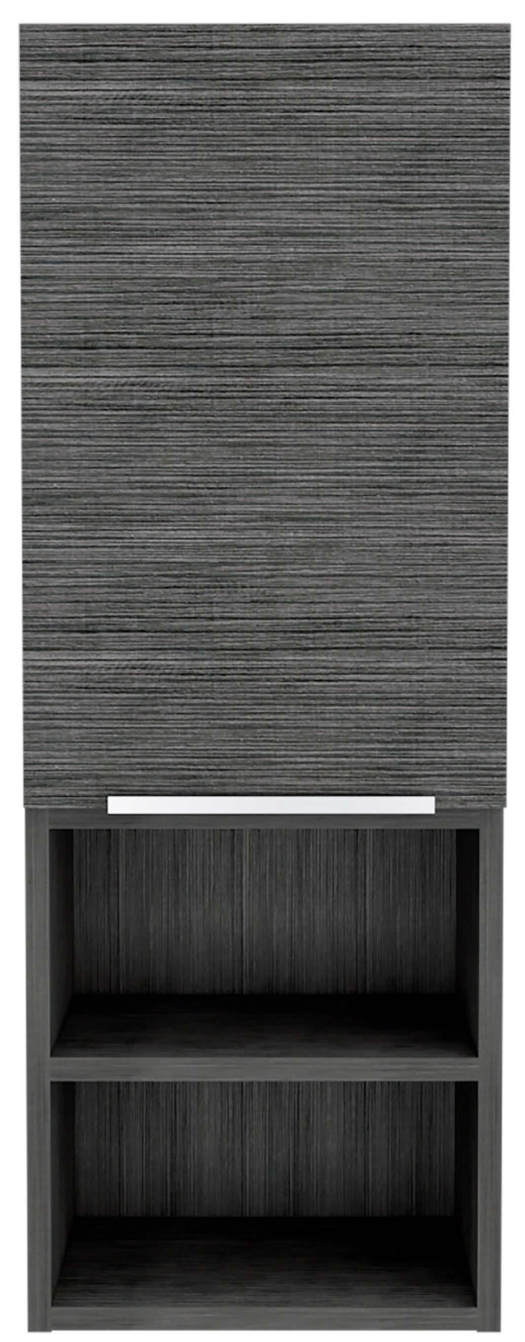 12" Gray Wood Floating Single Door Bathroom Vanity