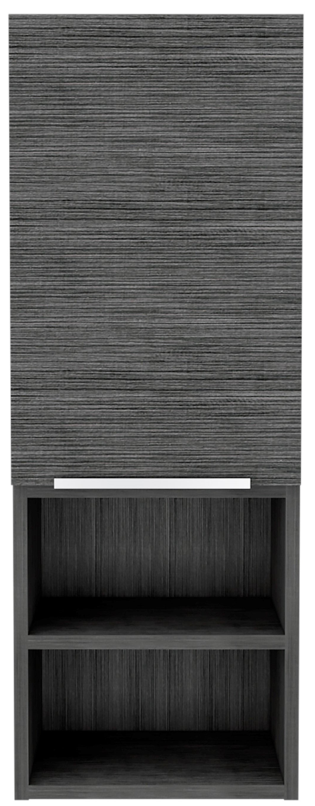 12" Gray Wood Floating Single Door Bathroom Vanity