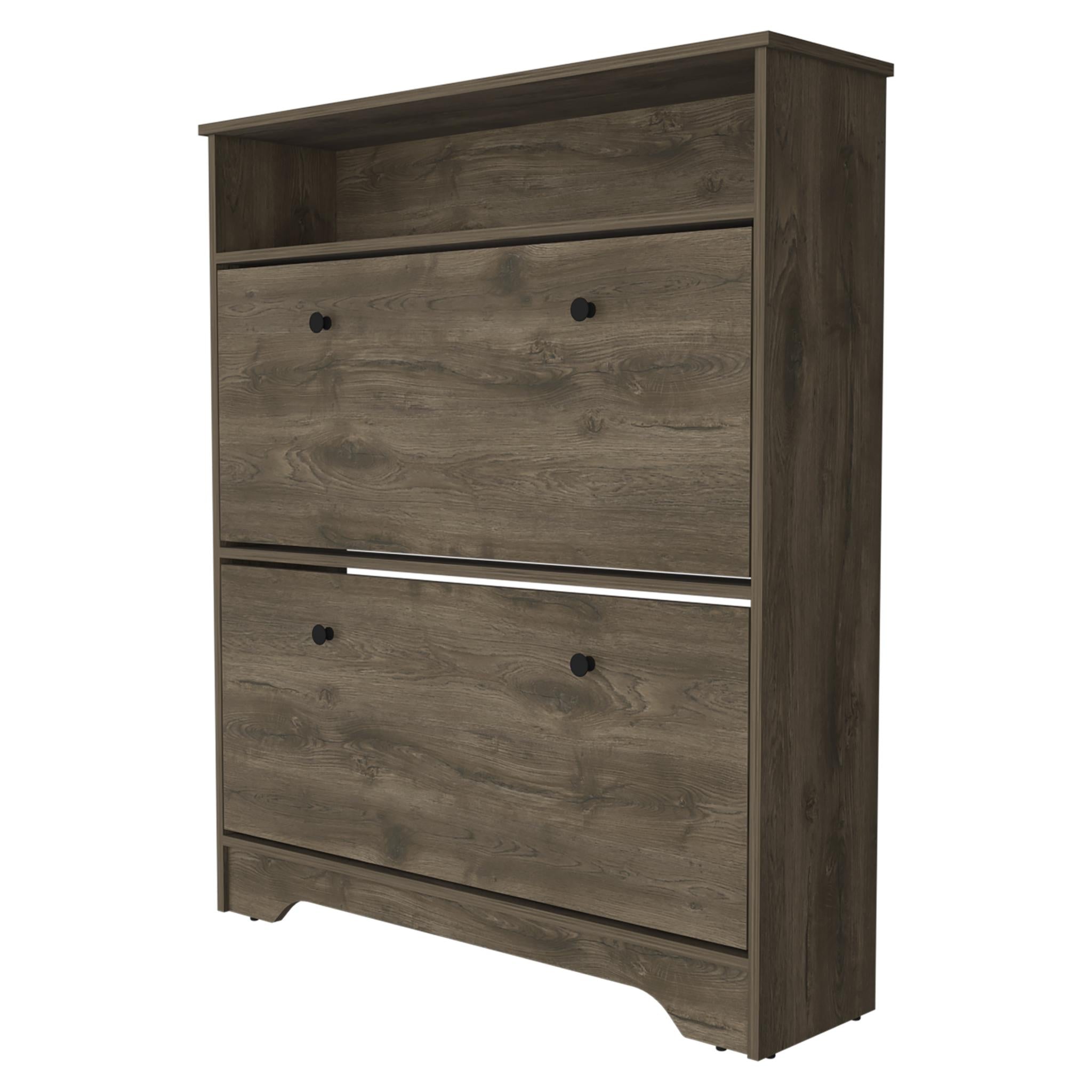 Dark Brown Twelve Pair Shoe Rack