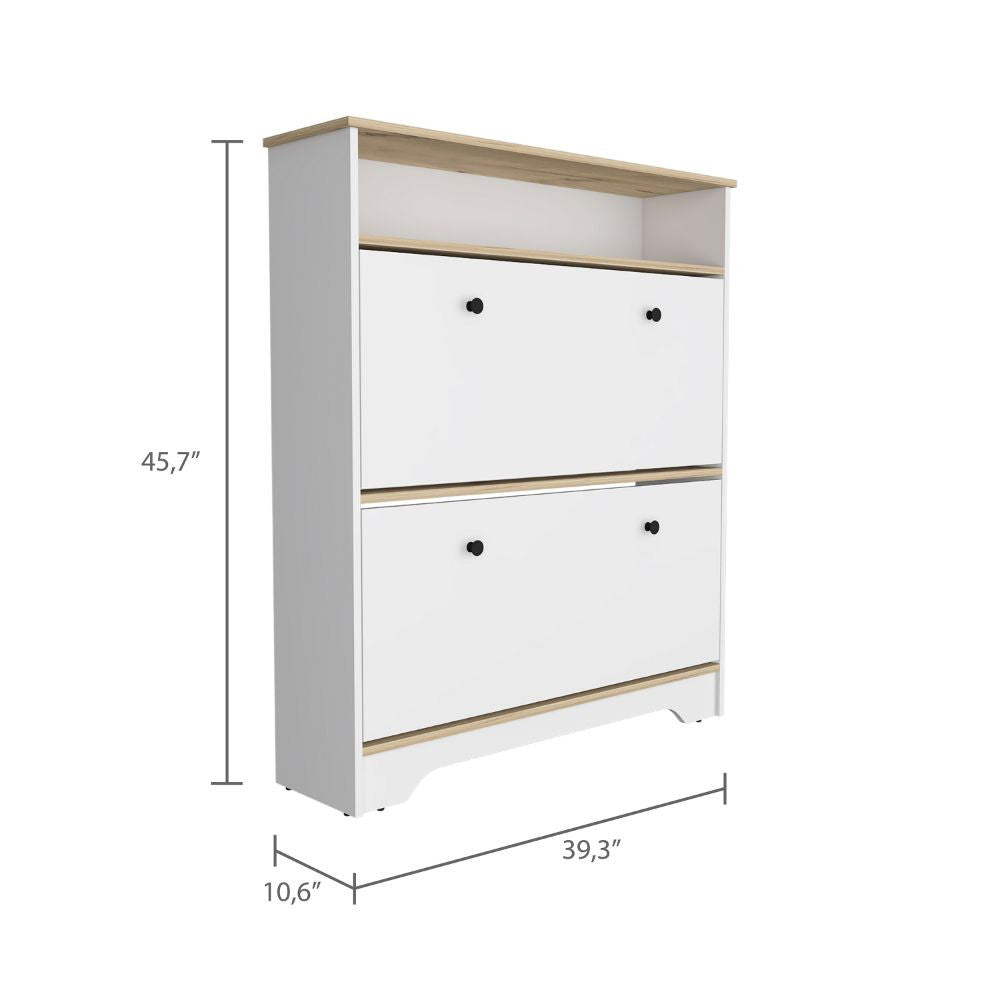Oak Twelve Pair Shoe Rack
