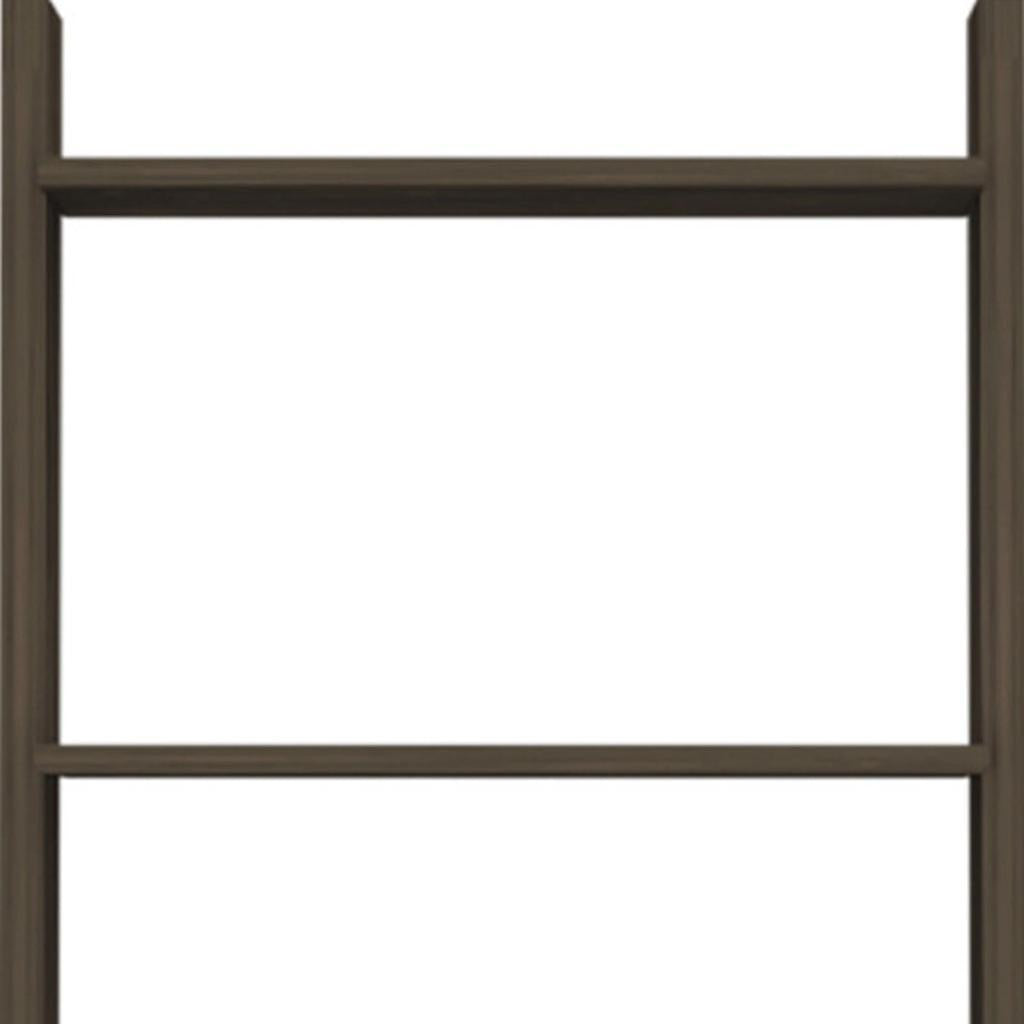 70" Brown Five Tier Ladder Bookcase with A Drawer
