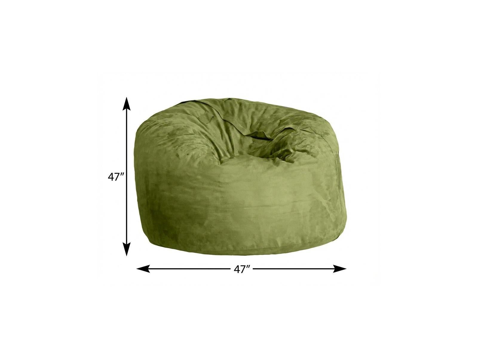 47" Green Microsuede Classic Bean Bag
