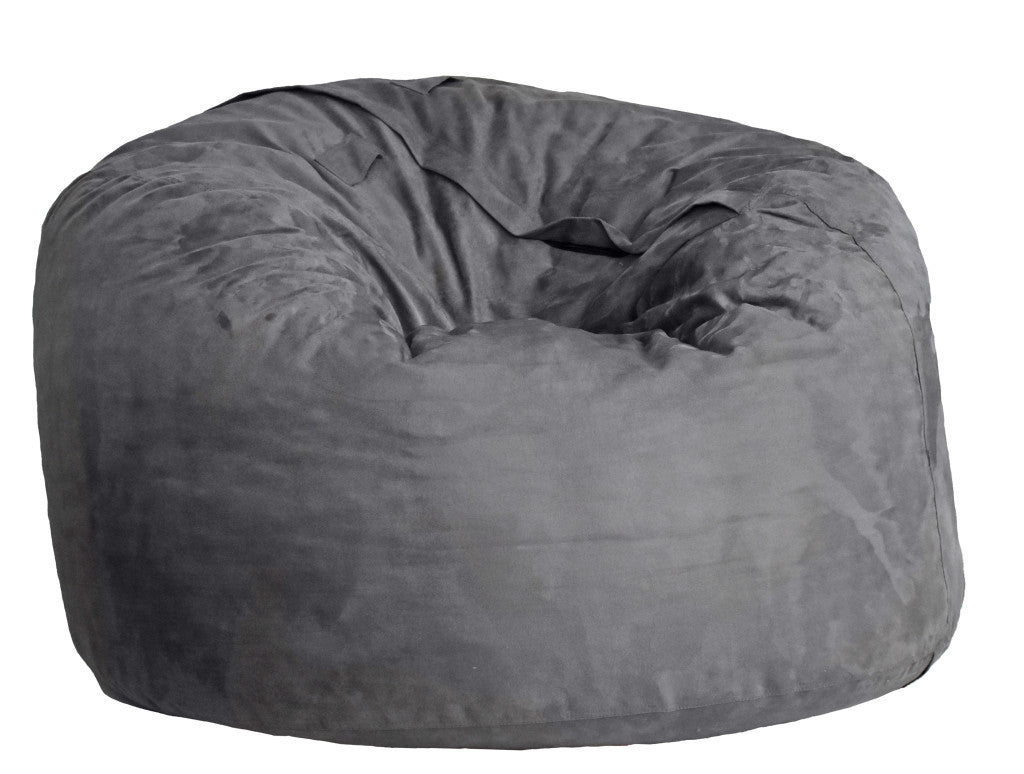 47" Charcoal Microsuede Classic Bean Bag
