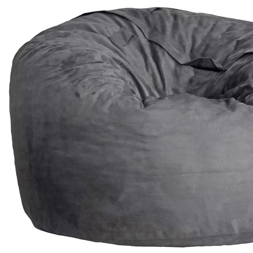 47" Charcoal Microsuede Classic Bean Bag