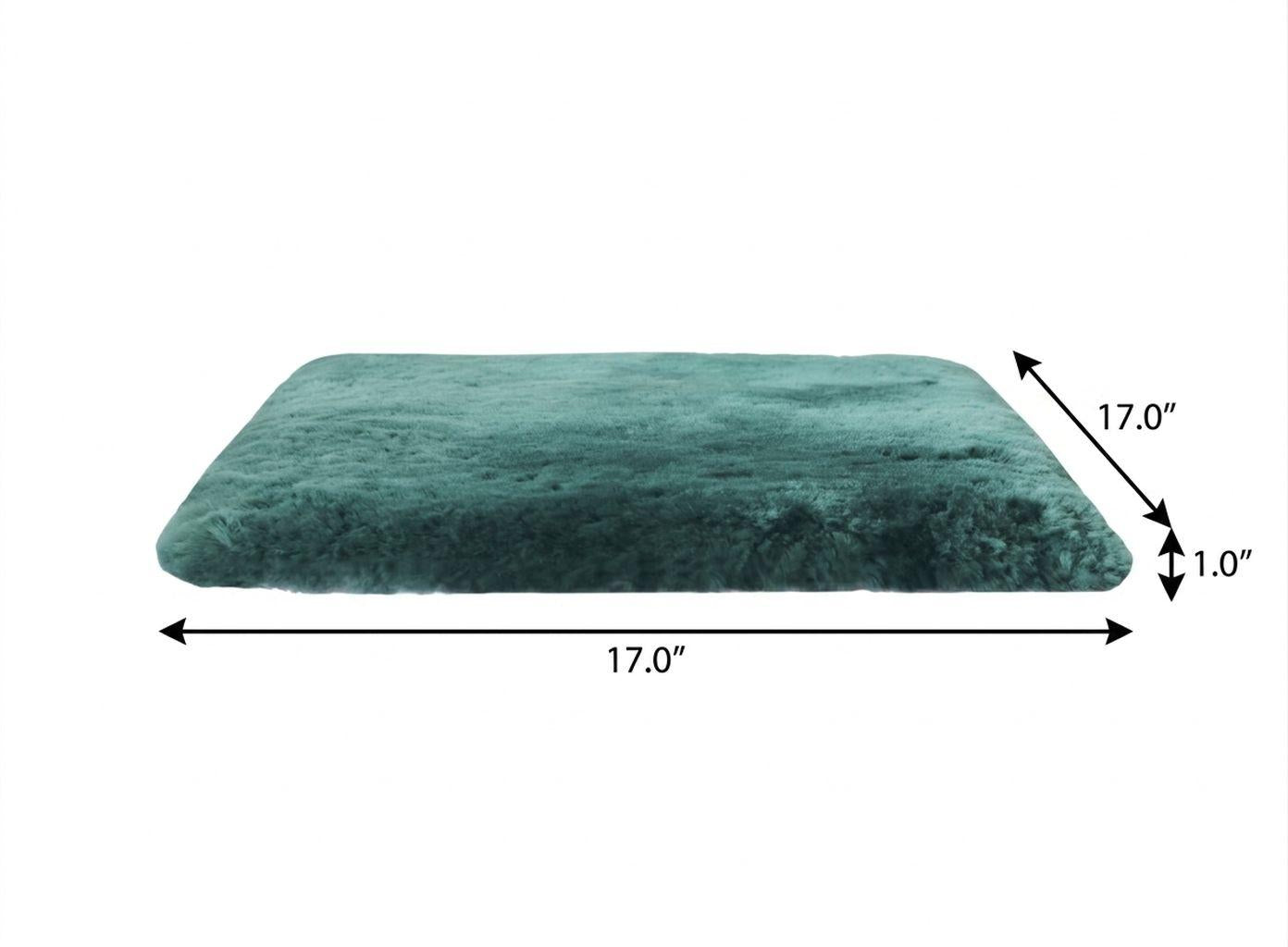 Set Of Four 17" X 17" Emerald Linen Solid Color Dining Chair Pad