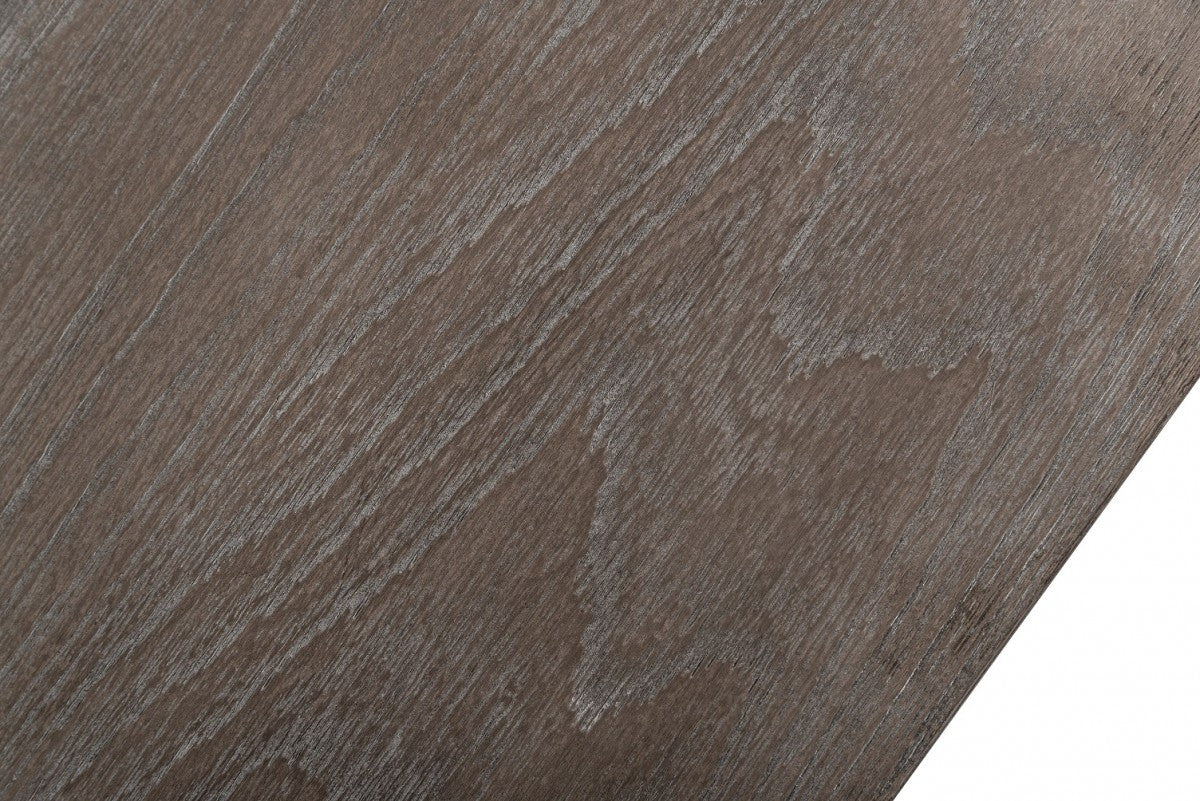 71" Grey Elm Rectangular Manufactured Wood Top Fixed Dining Table