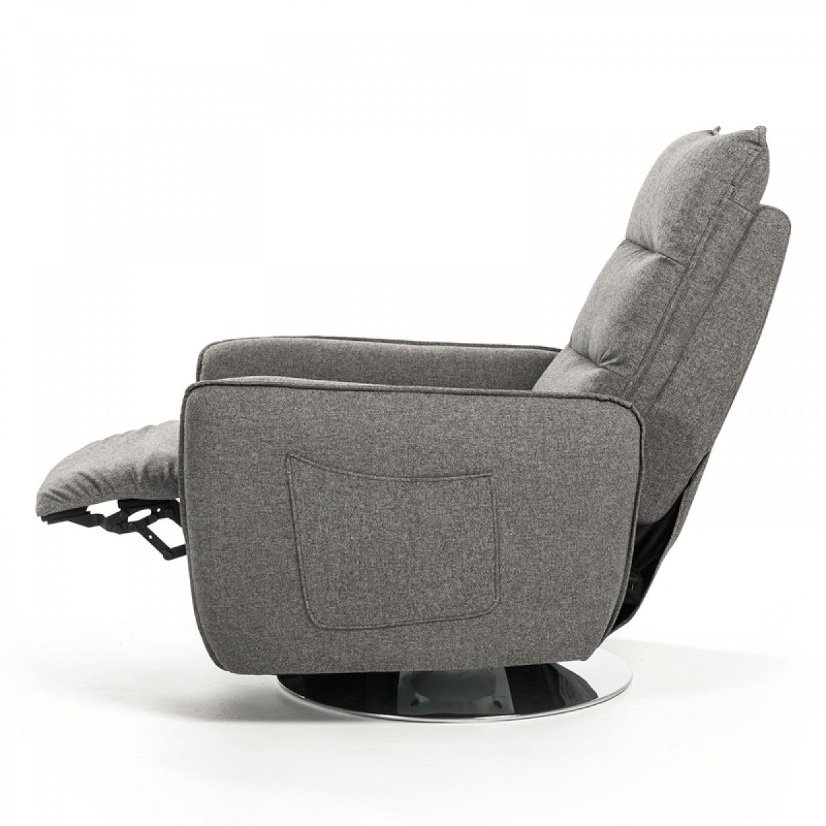 31" Grey Fabric Modern Recliner Chair