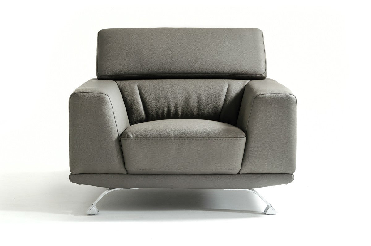 Three Piece Dark Gray Faux leather Six Person Seating Set