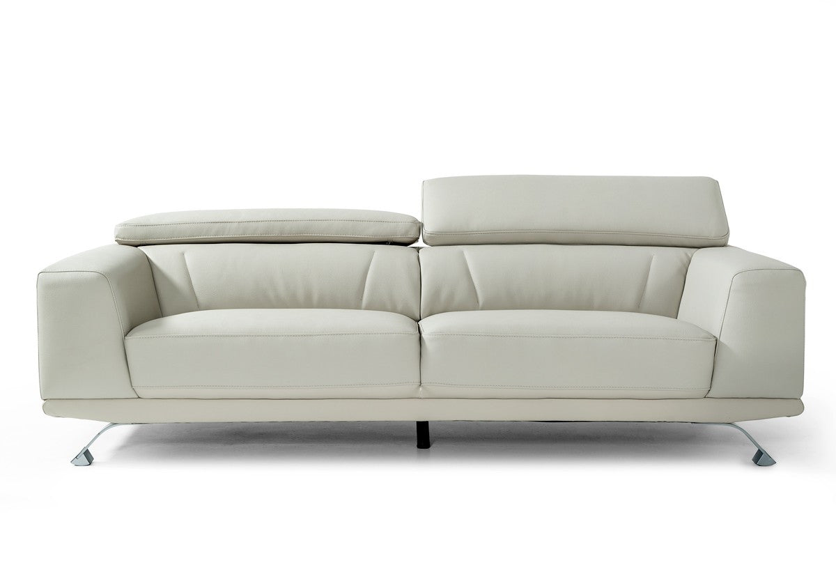 Three Piece Light Gray Faux leather Six Person Seating Set