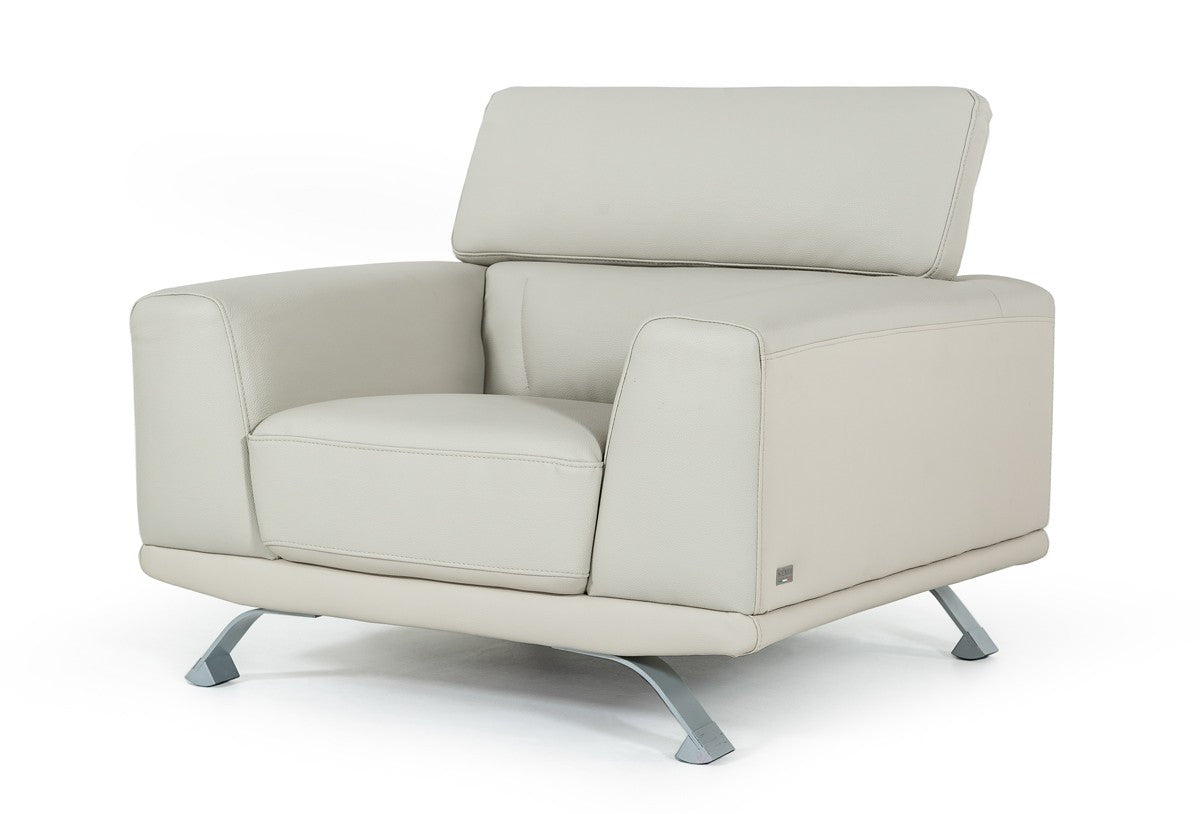 Three Piece Light Gray Faux leather Six Person Seating Set