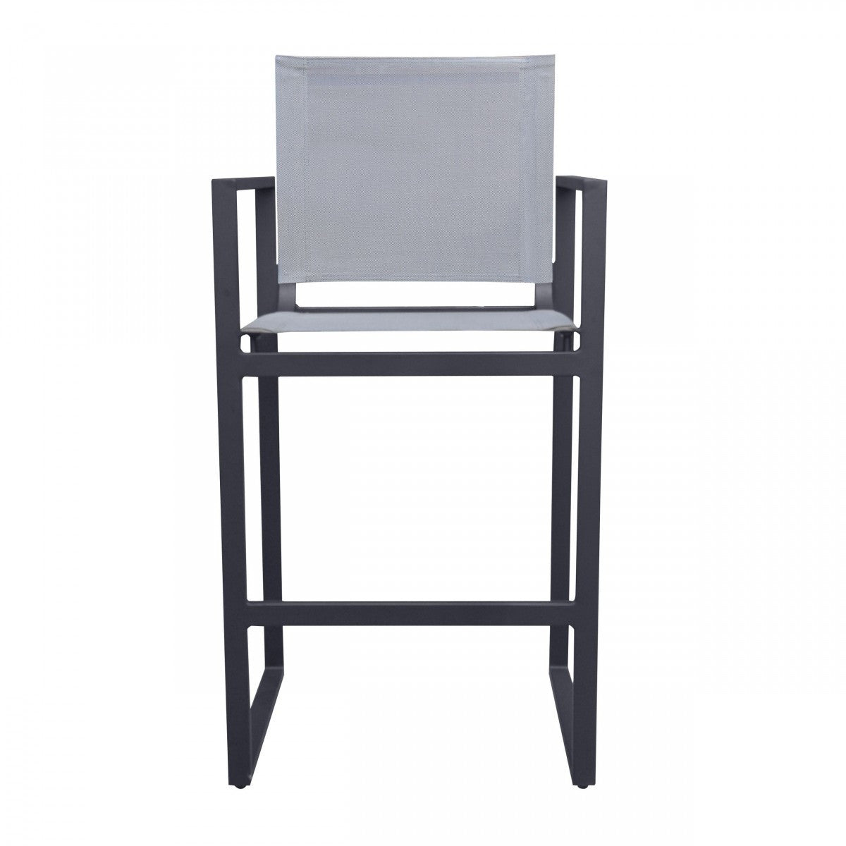23" Gray And Black Metal Director Chair