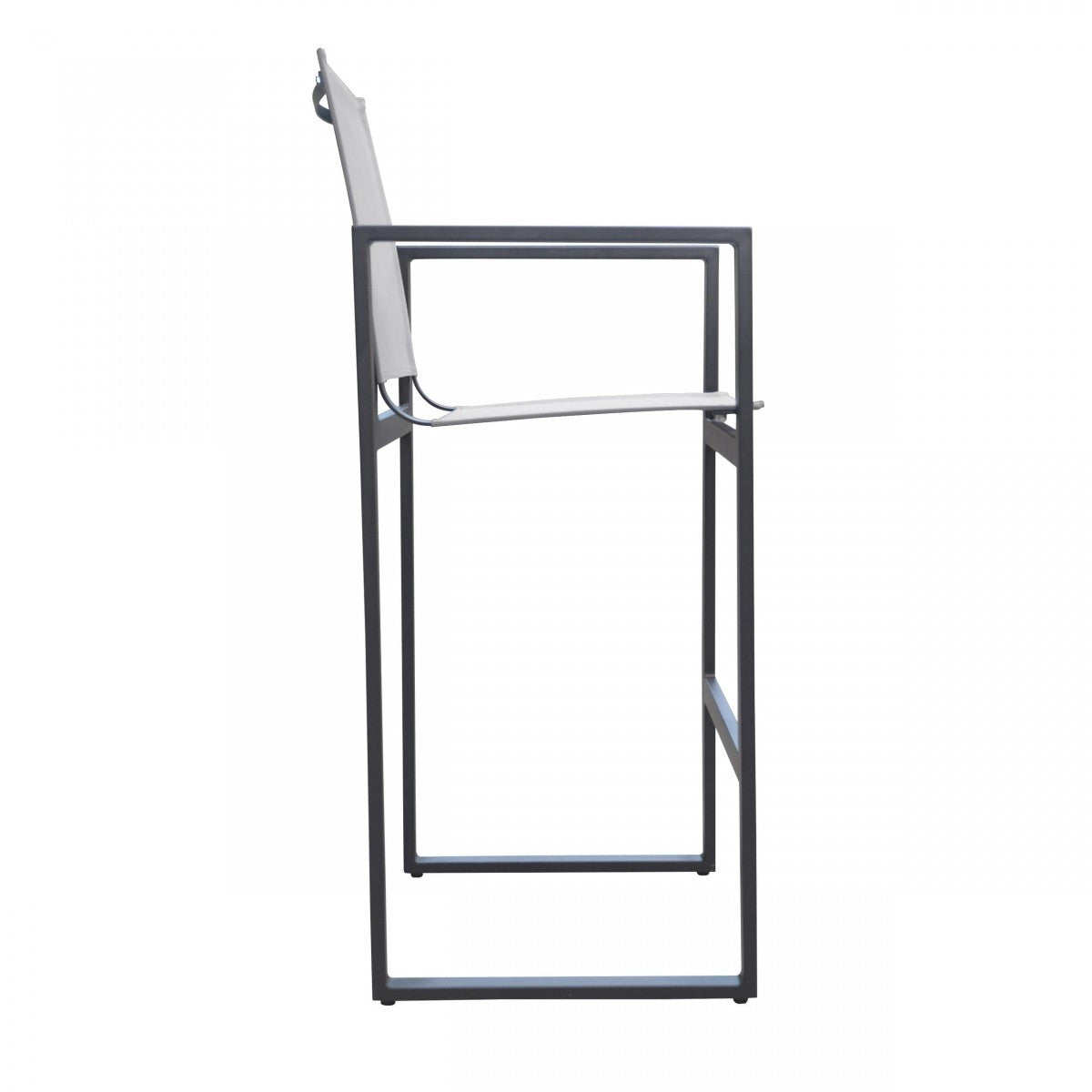 23" Gray And Black Metal Director Chair